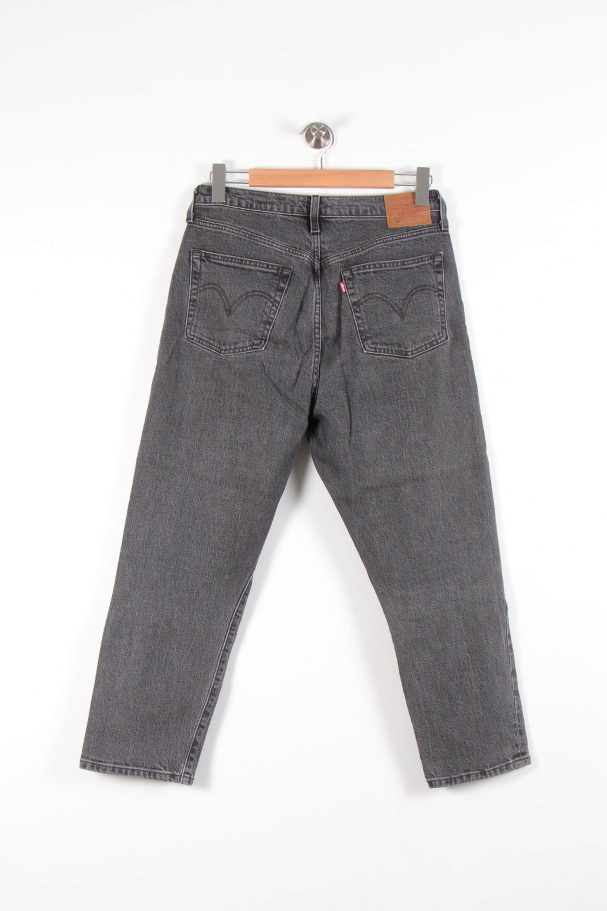 Cropped slim jeans with studs LEVI'S - Seconde main Grey
