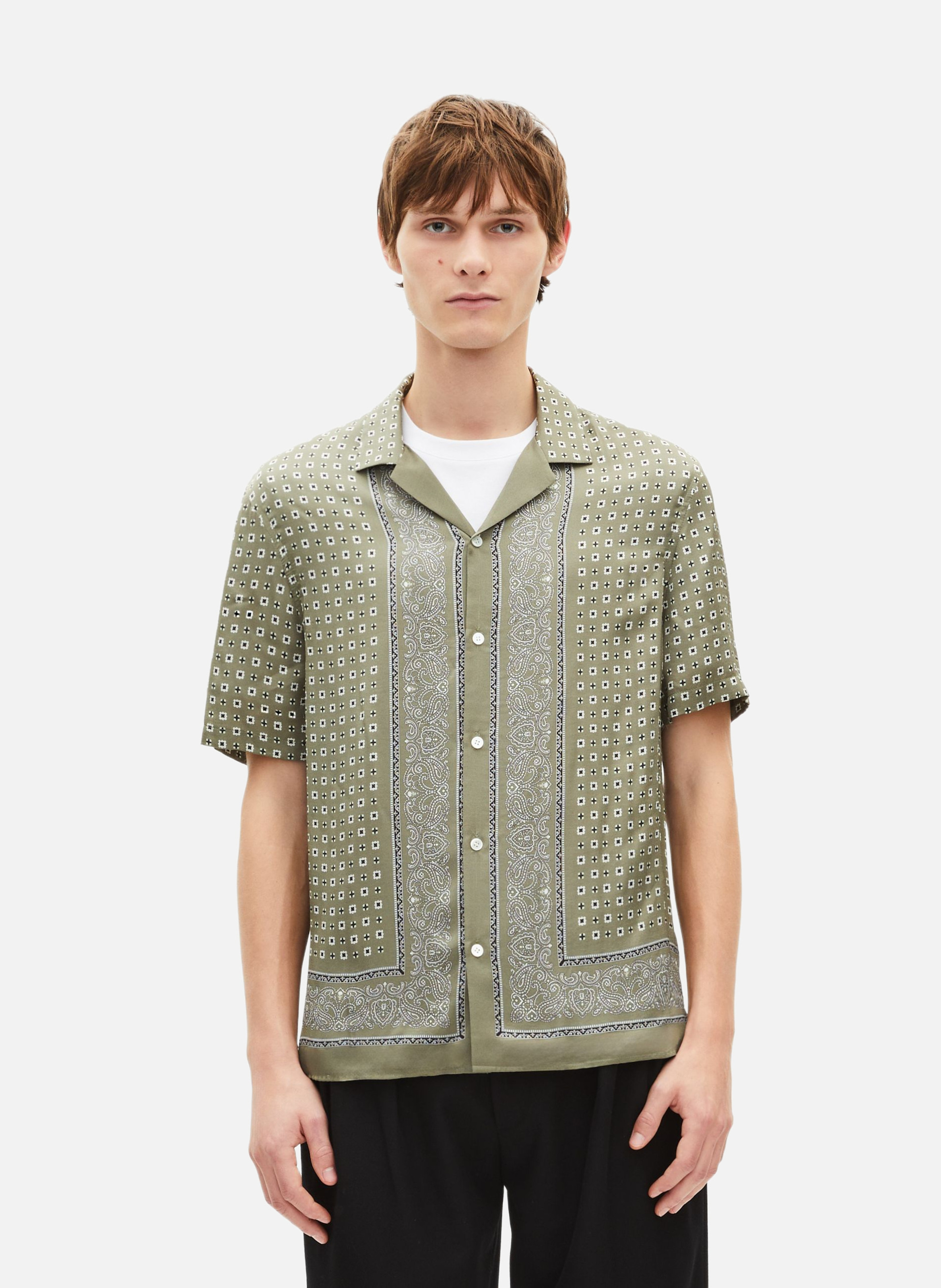 Short-sleeve bandana print shirt THE KOOPLES Green