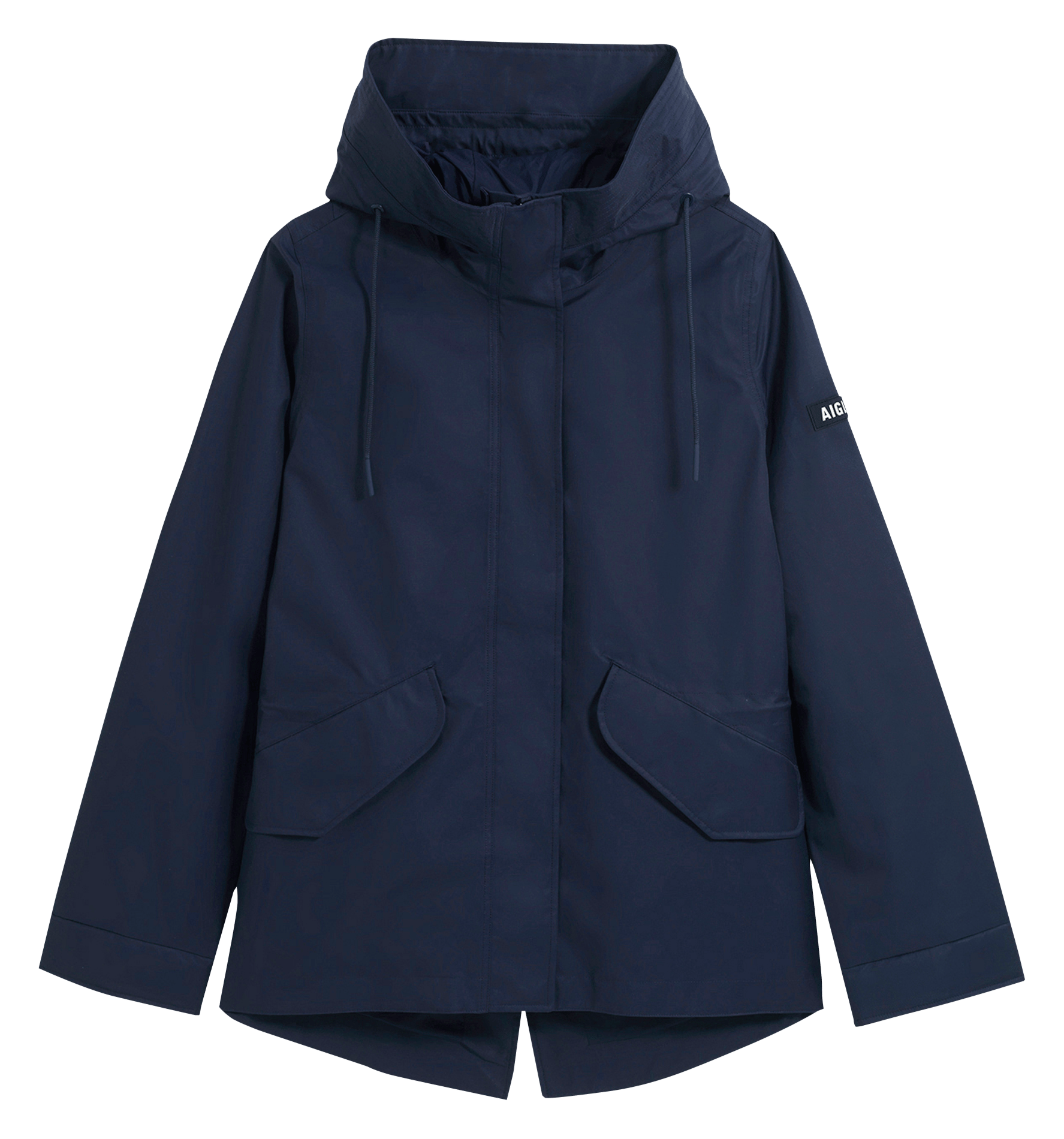 Solid hooded parka coat AIGLE Blue