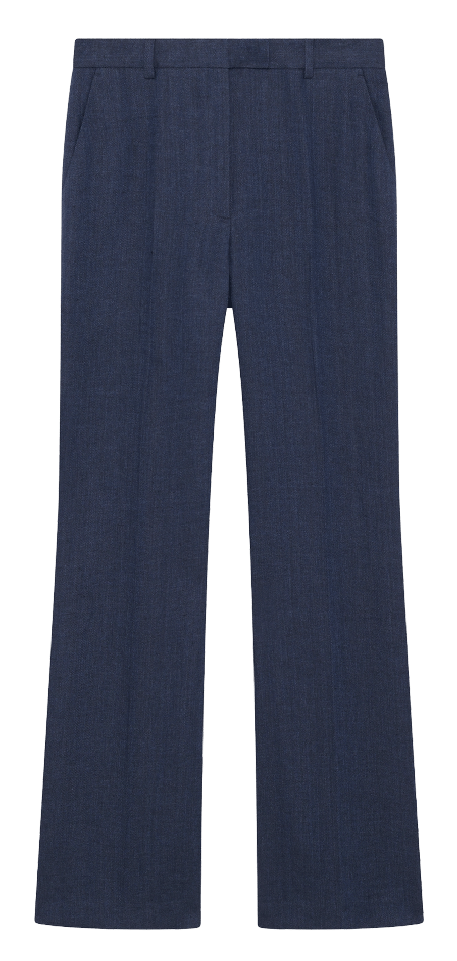 Printed linen tailored trousers PABLO Blue