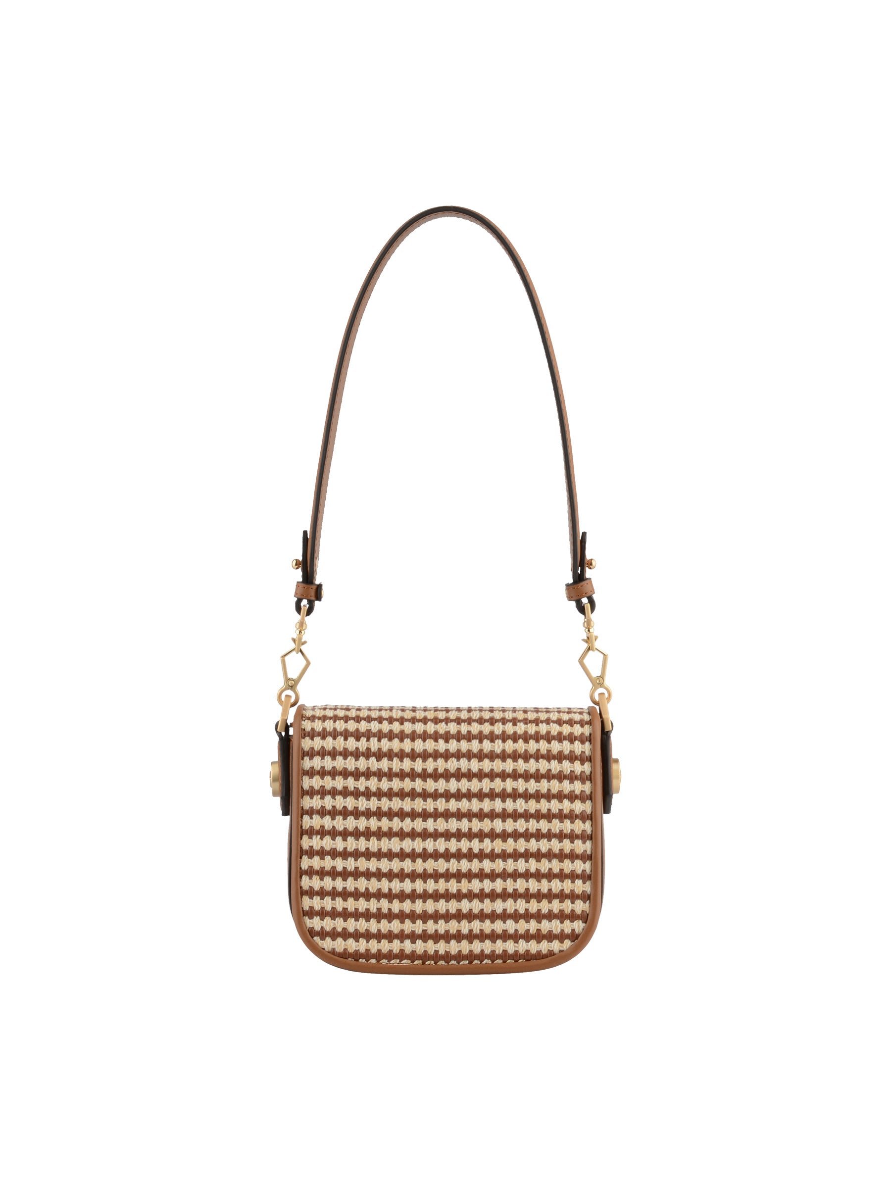 Calfskin leather shoulder bag POURCHET Golden