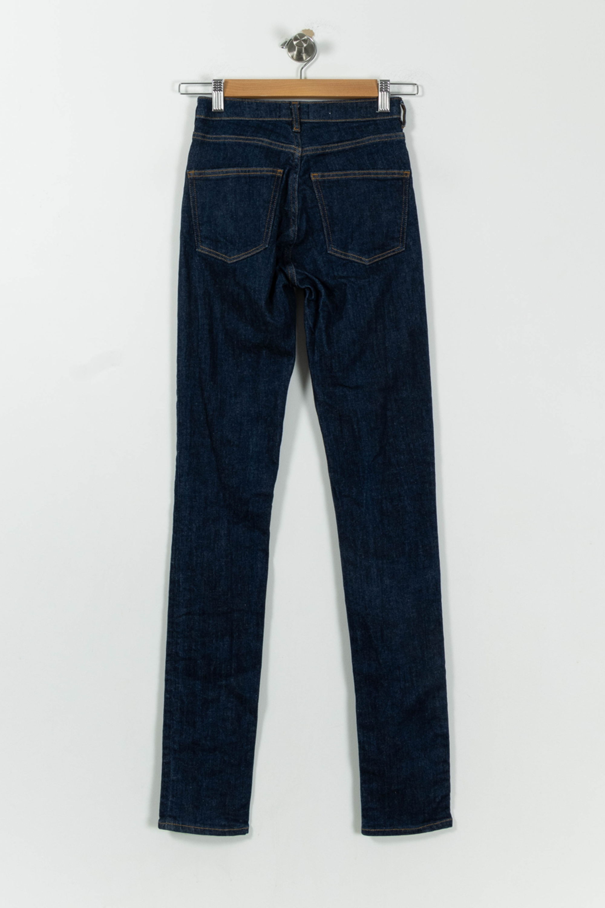 Cropped slim jeans with studs ACNE STUDIOS - Seconde Main Blue