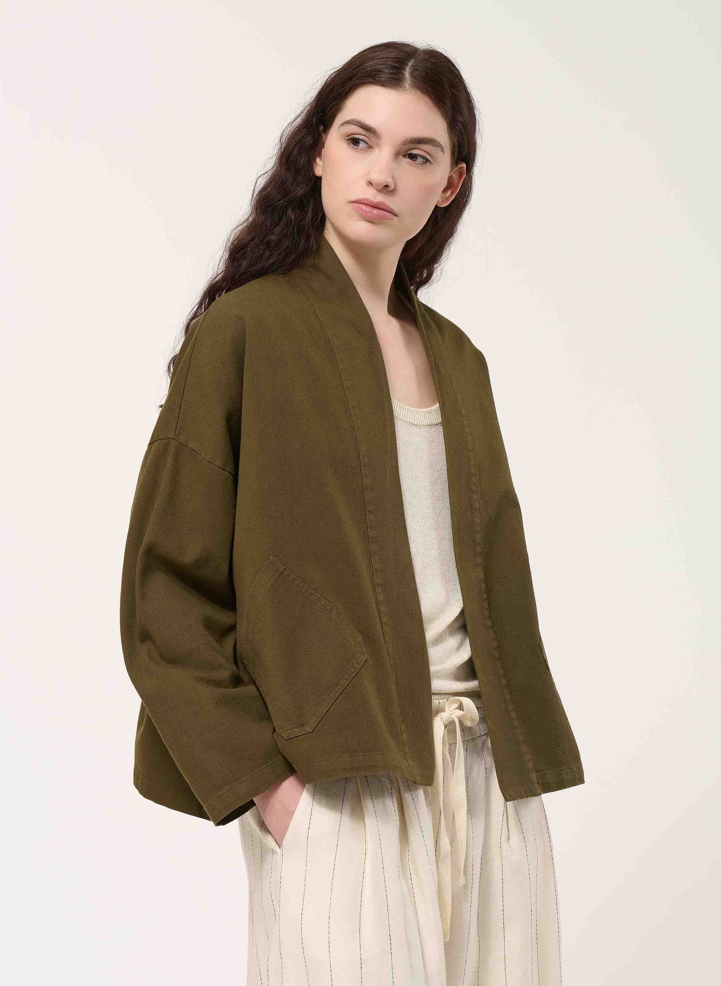 Oversized cotton jacket HUMILITY Green