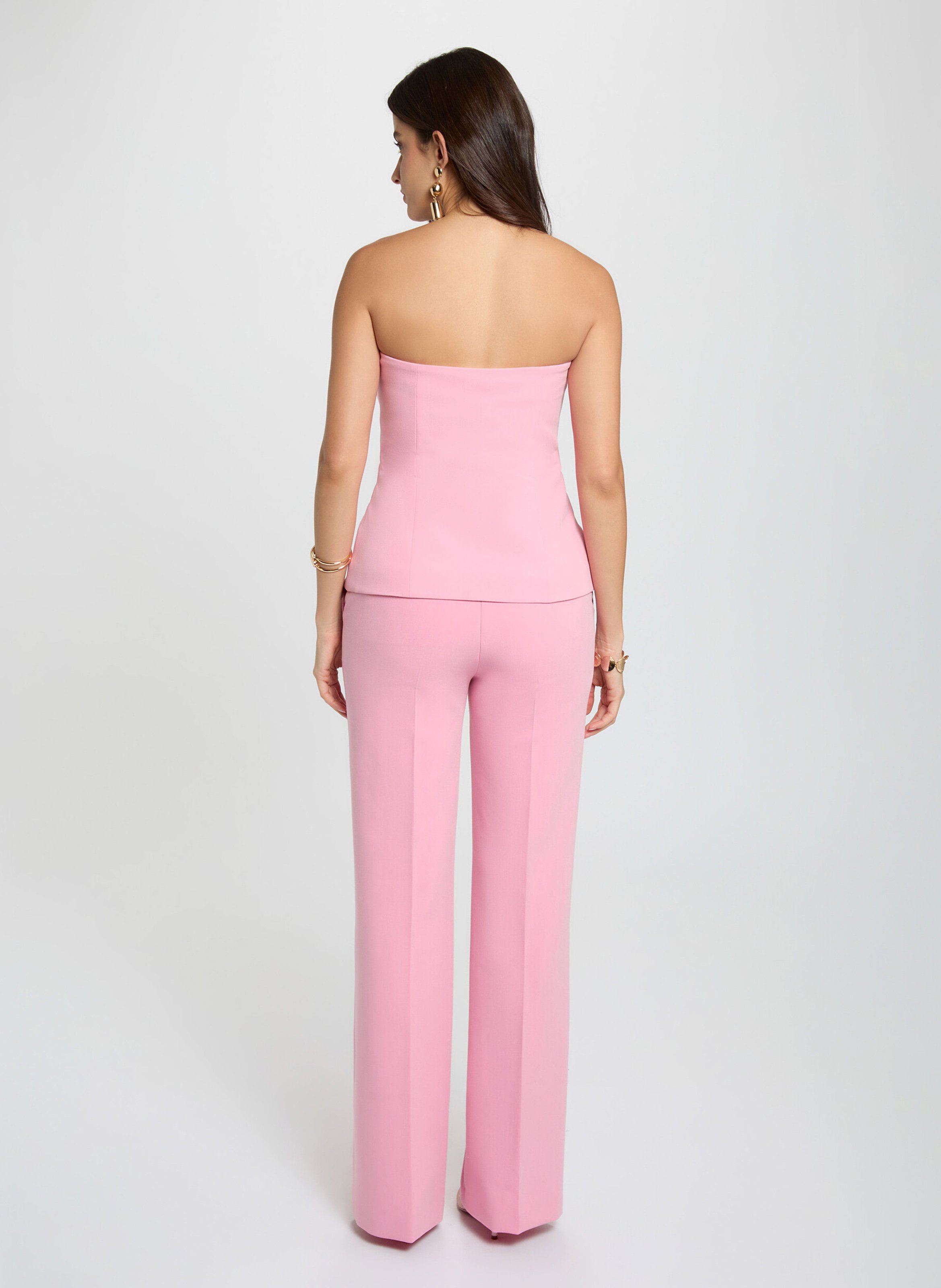 Top bustier boutonné MORGAN Rose