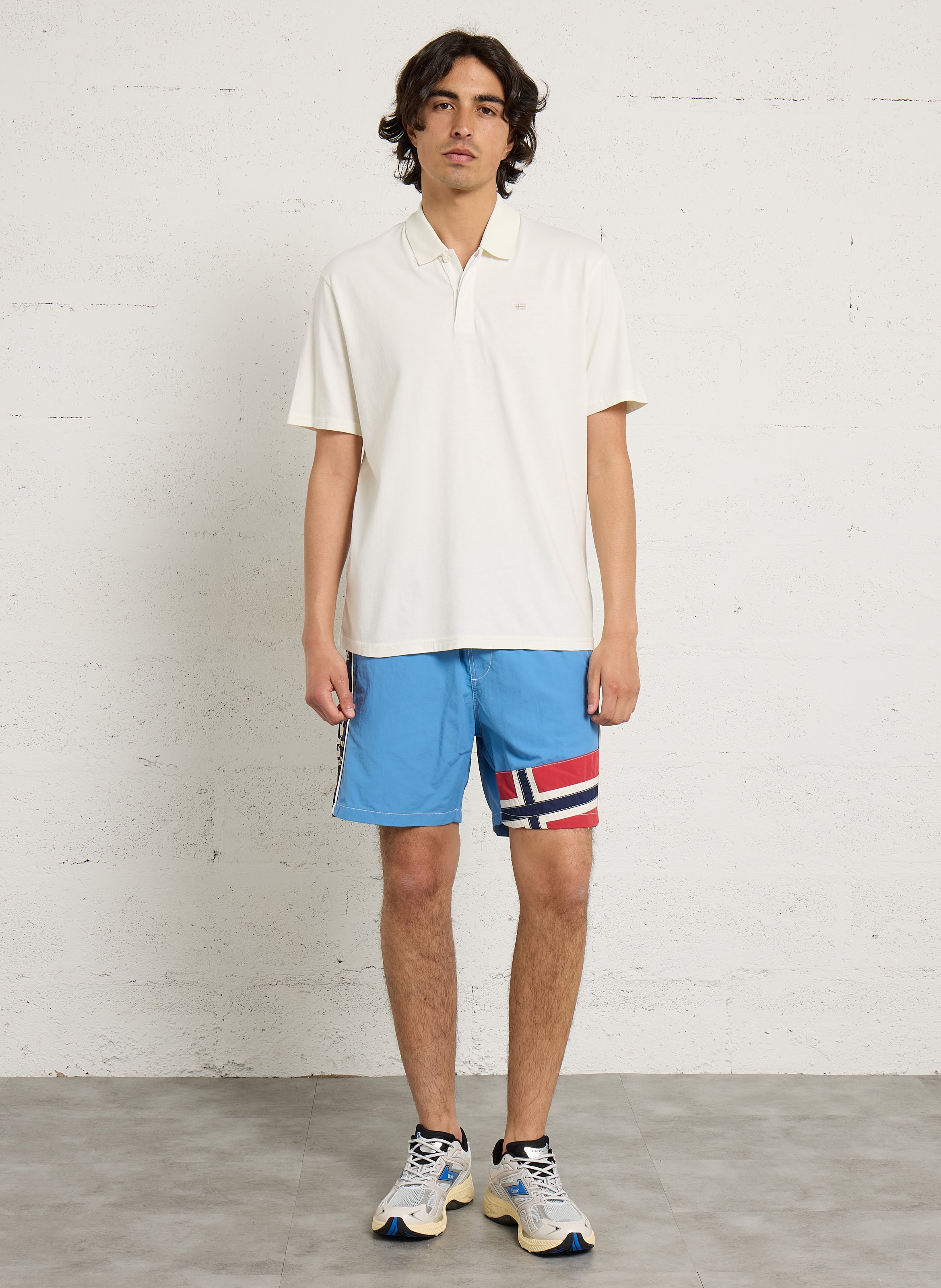 Besticktes Poloshirt aus Baumwolle, Regular Fit NAPAPIJRI Weiss