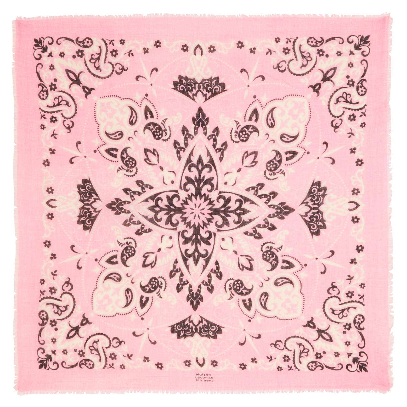 Bufanda de lana y seda con estampado  Rose