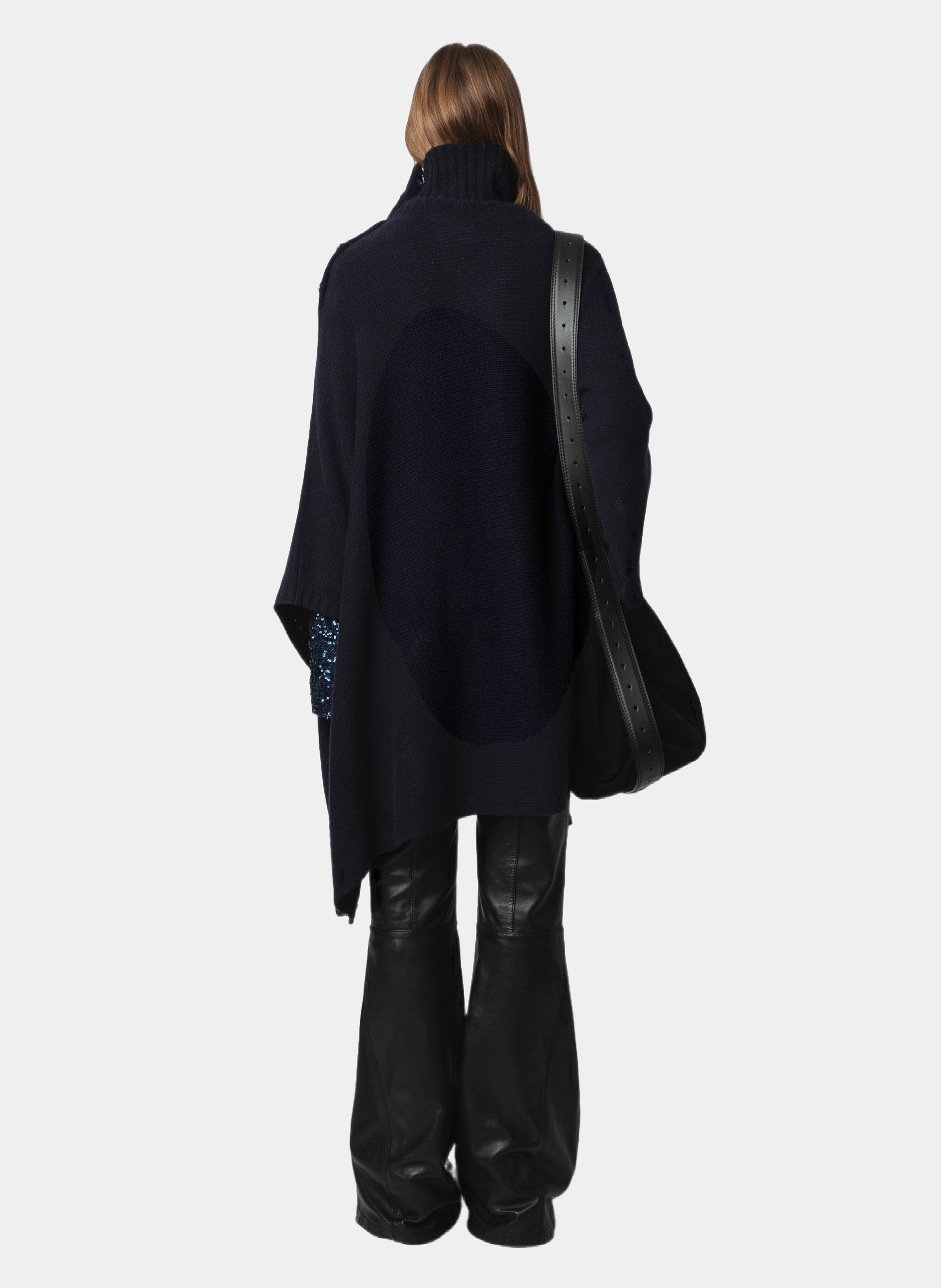 Poncho mit Stehkragen aus Kaschmir ZADIG&VOLTAIRE Blau