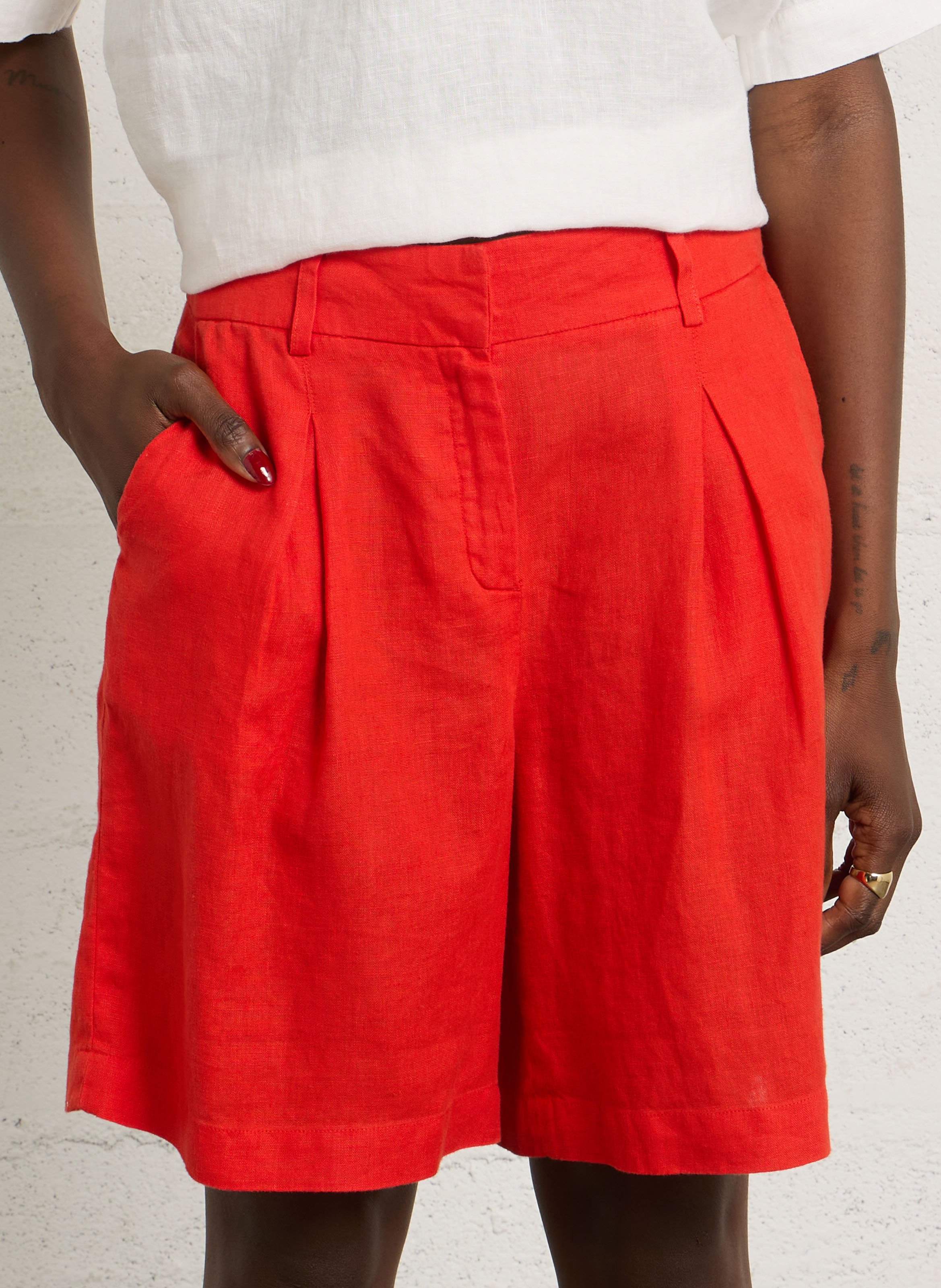 Pantalón corto de lino MAISON 123