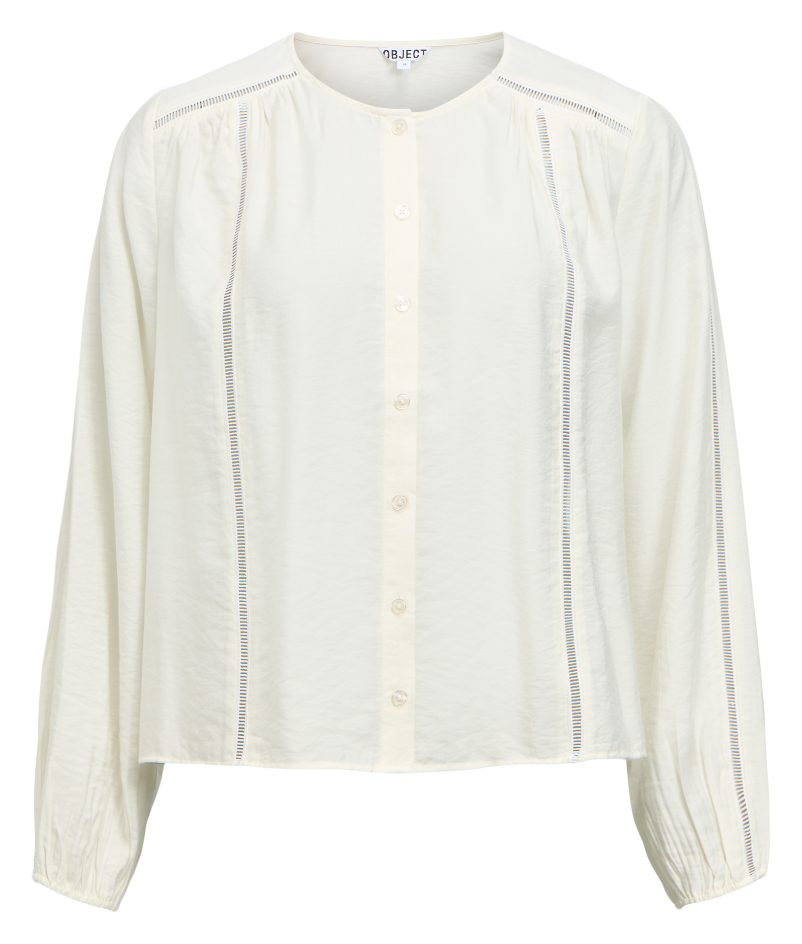 Oversized round neck shirt OBJECT White