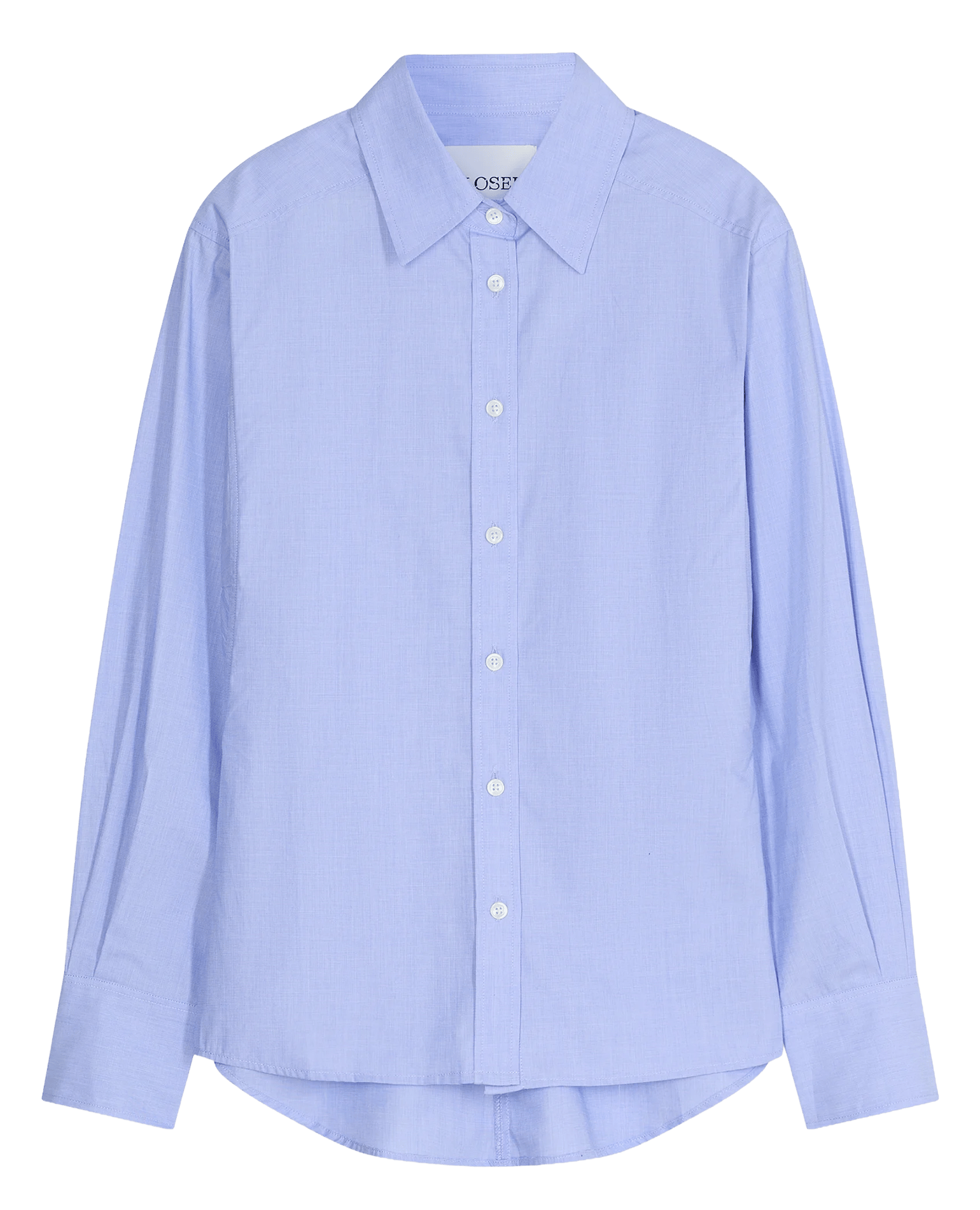 Oversized, katoenen blouse met klassieke kraag CLOSED Blauw