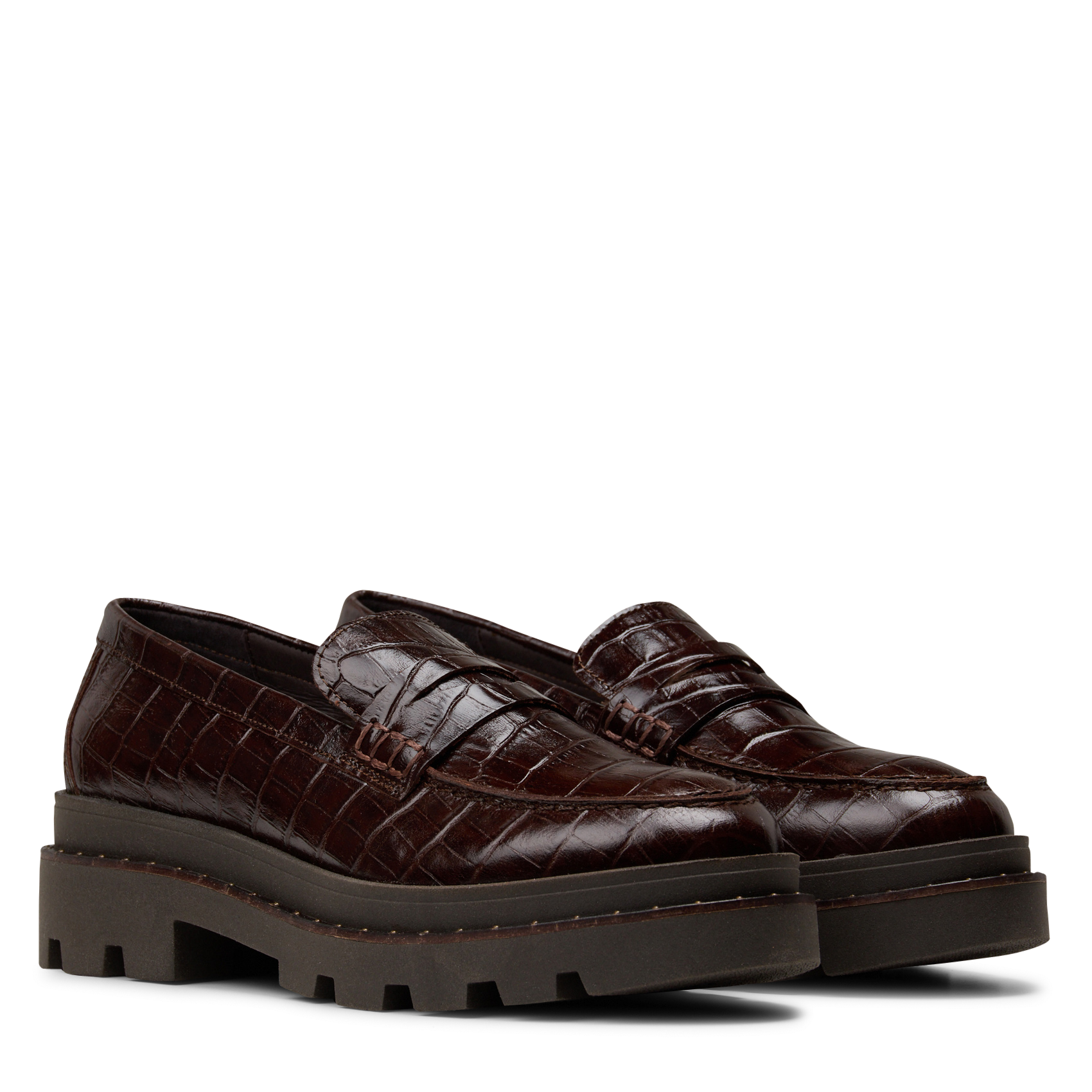 Mocassins en cuir LA FEE MARABOUTEE Marron