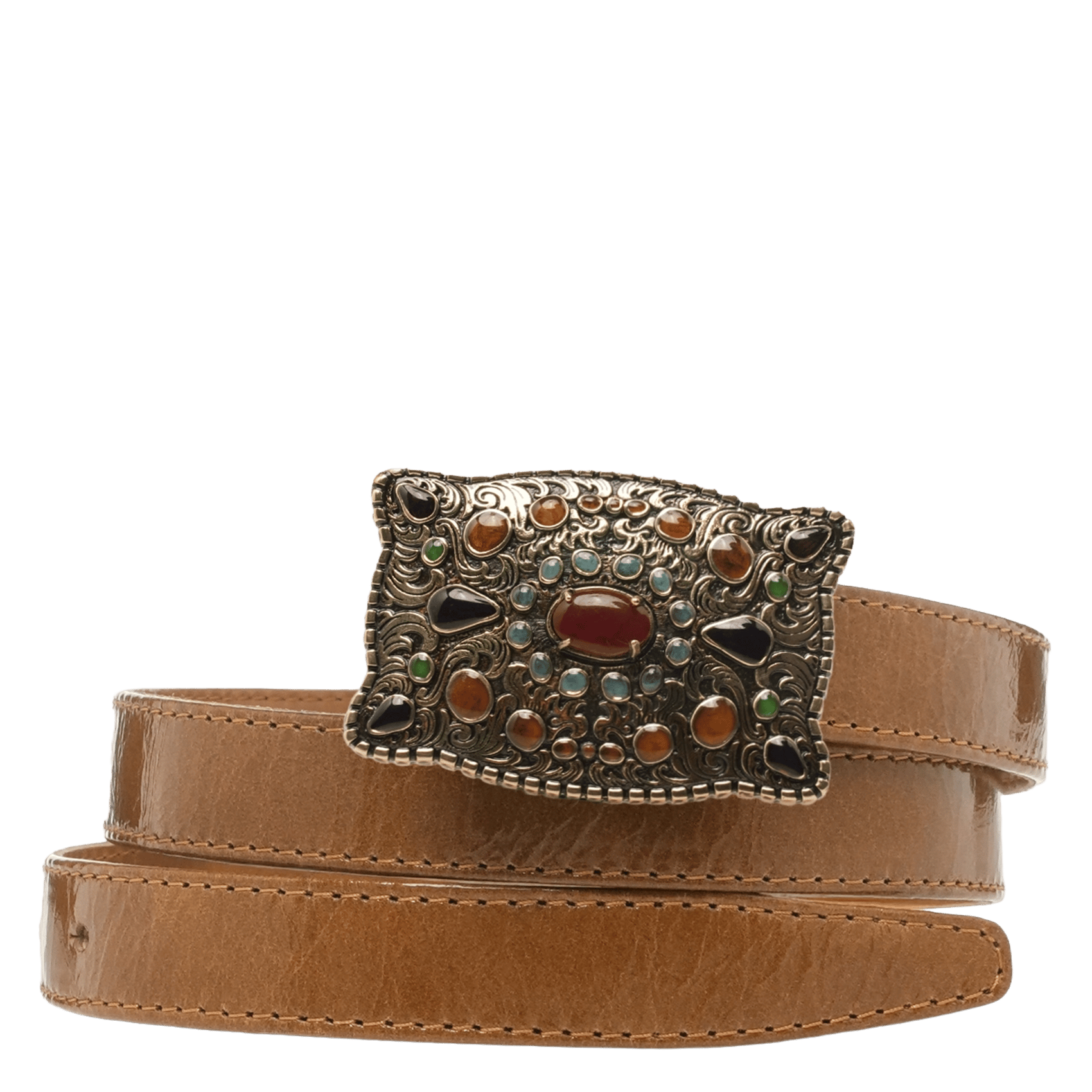 Ledergürtel CLARIS VIROT Khaki
