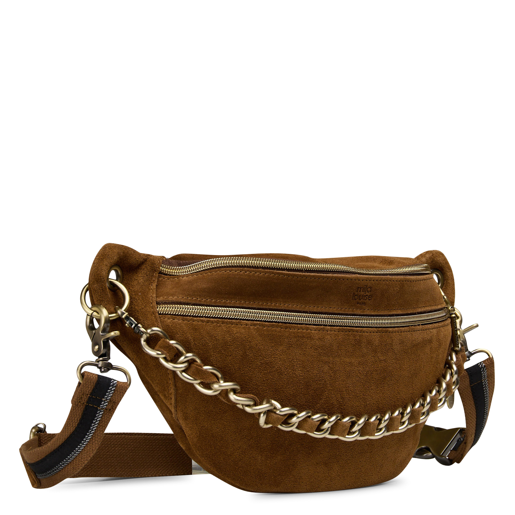 Schultertasche aus Vachetteleder MILA LOUISE Beige