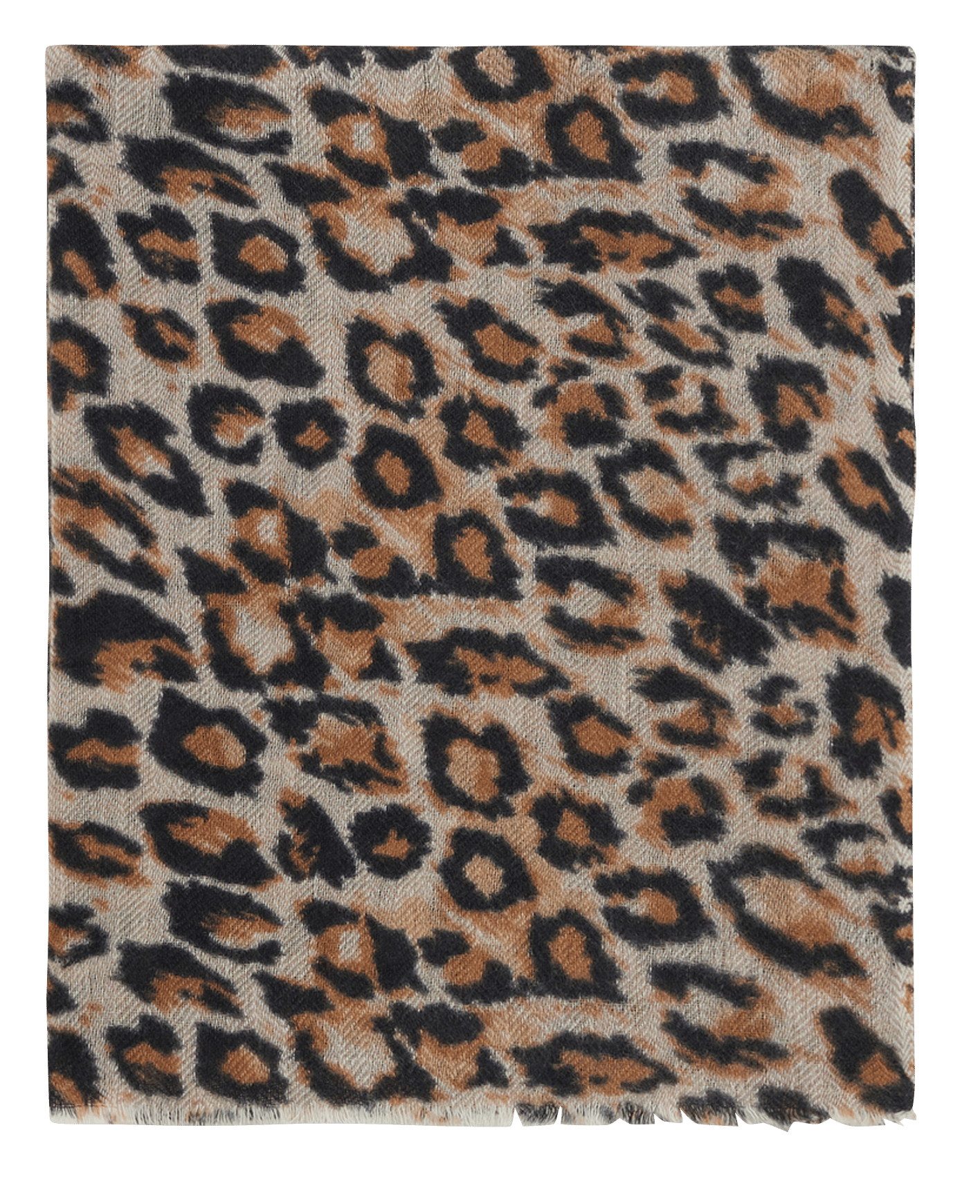 Printed wool and cashmere scarf GERARD DAREL Brown