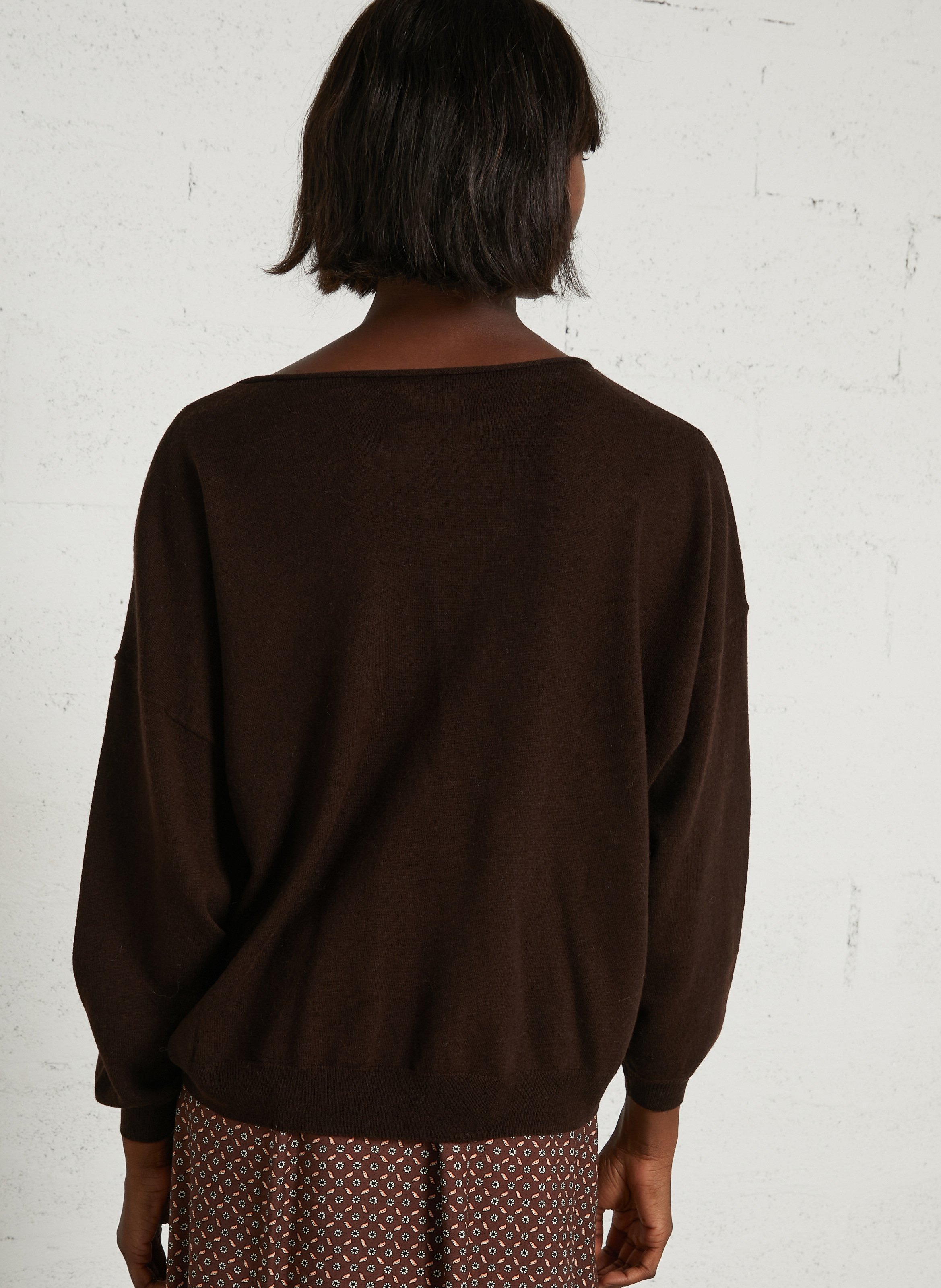 Oversized wool sweater DES PETITS HAUTS Brown