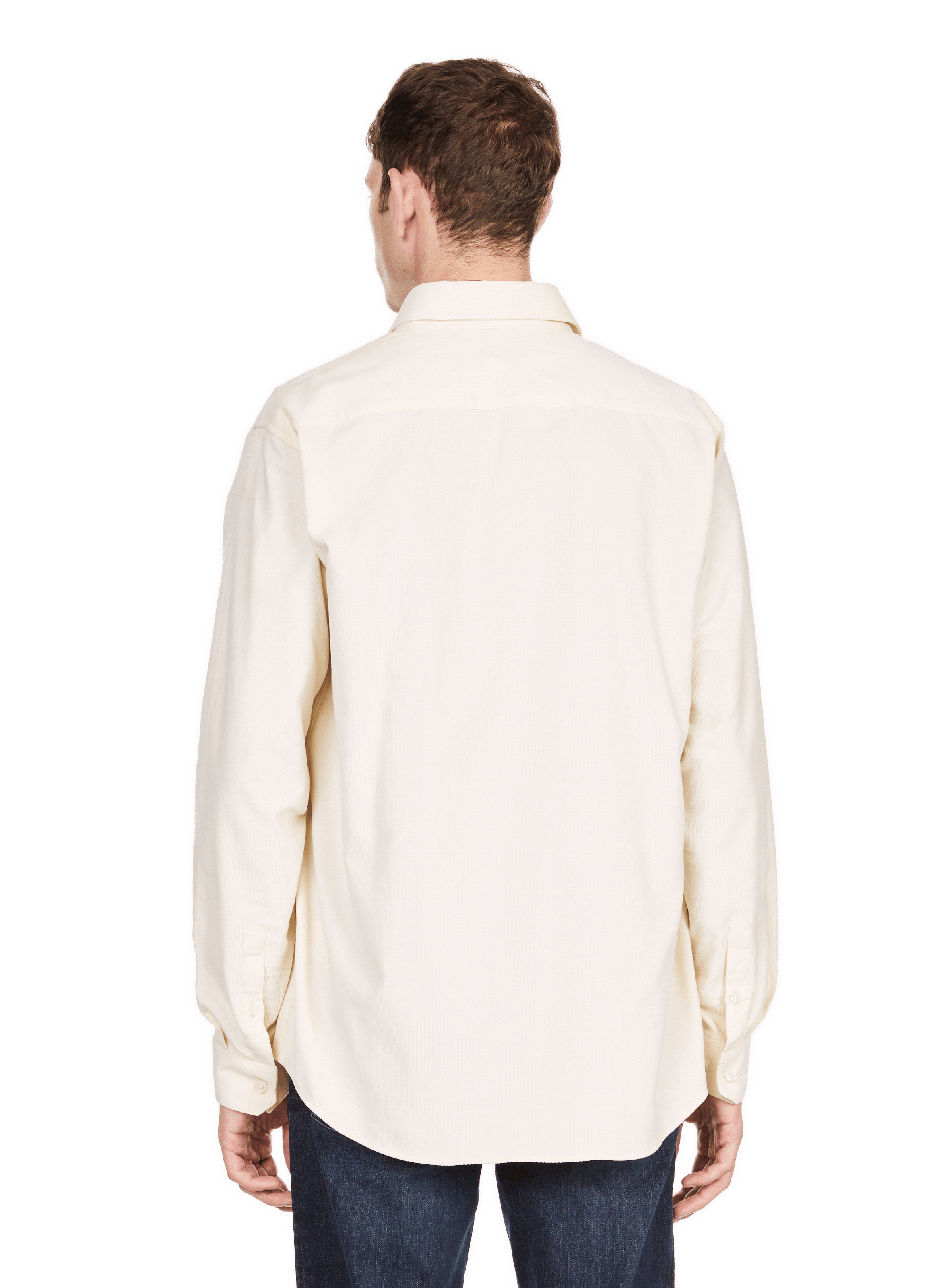 Loose-fit corduroy cotton shirt AU PRINTEMPS PARIS Beige