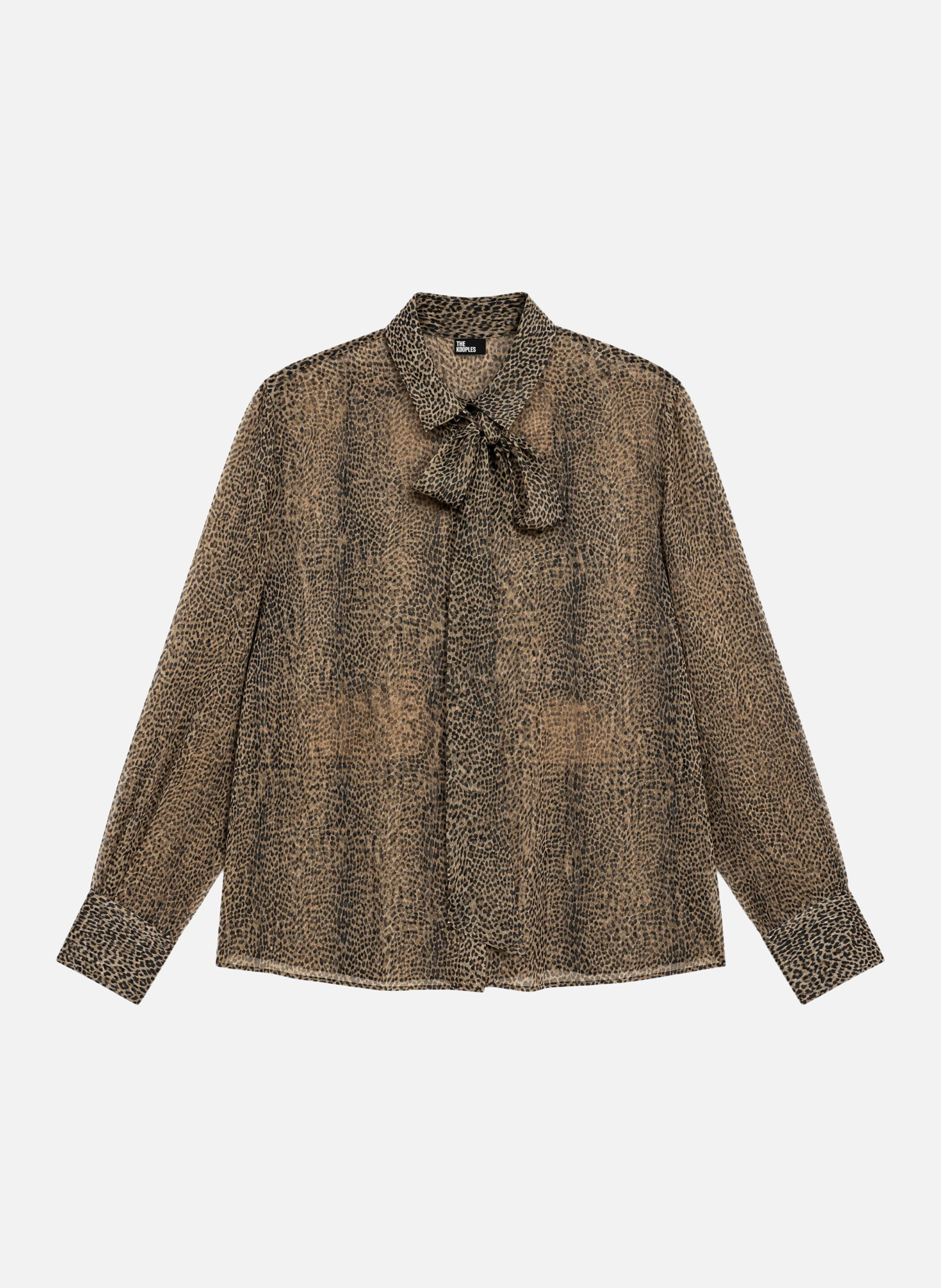 Leopard-print pussy-bow blouse THE KOOPLES Multicolored