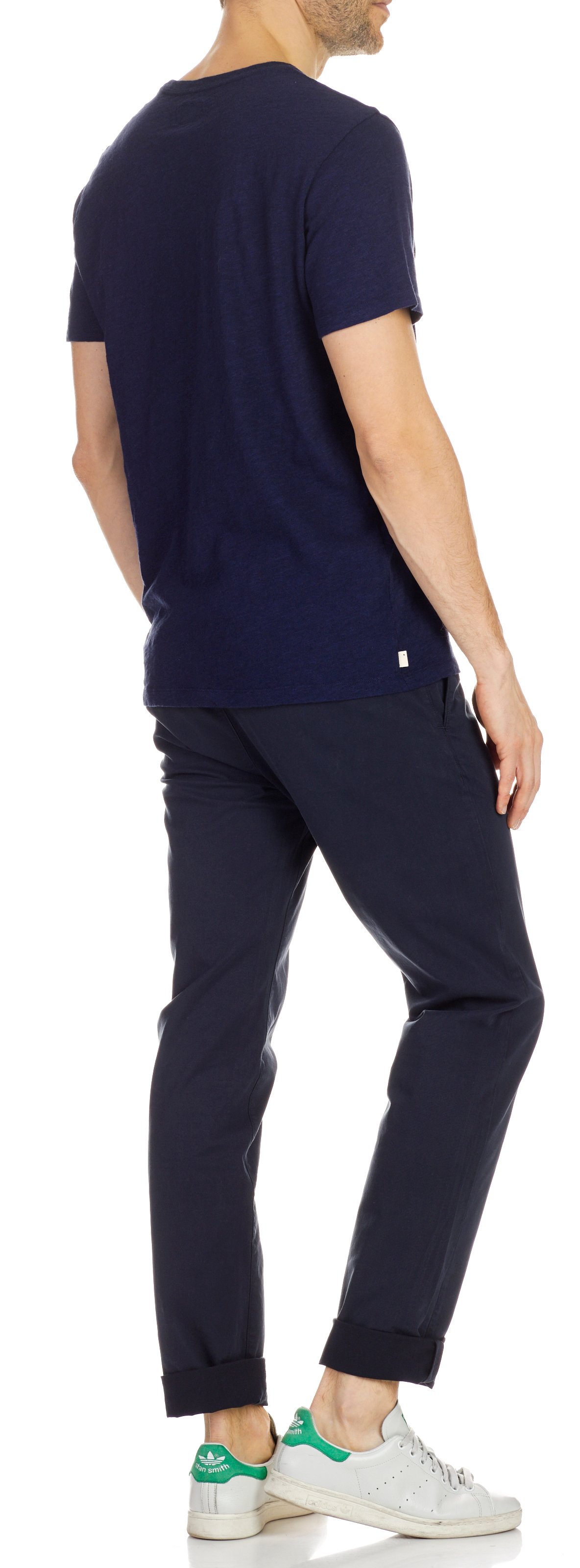 Stretch cotton slim chinos Blue