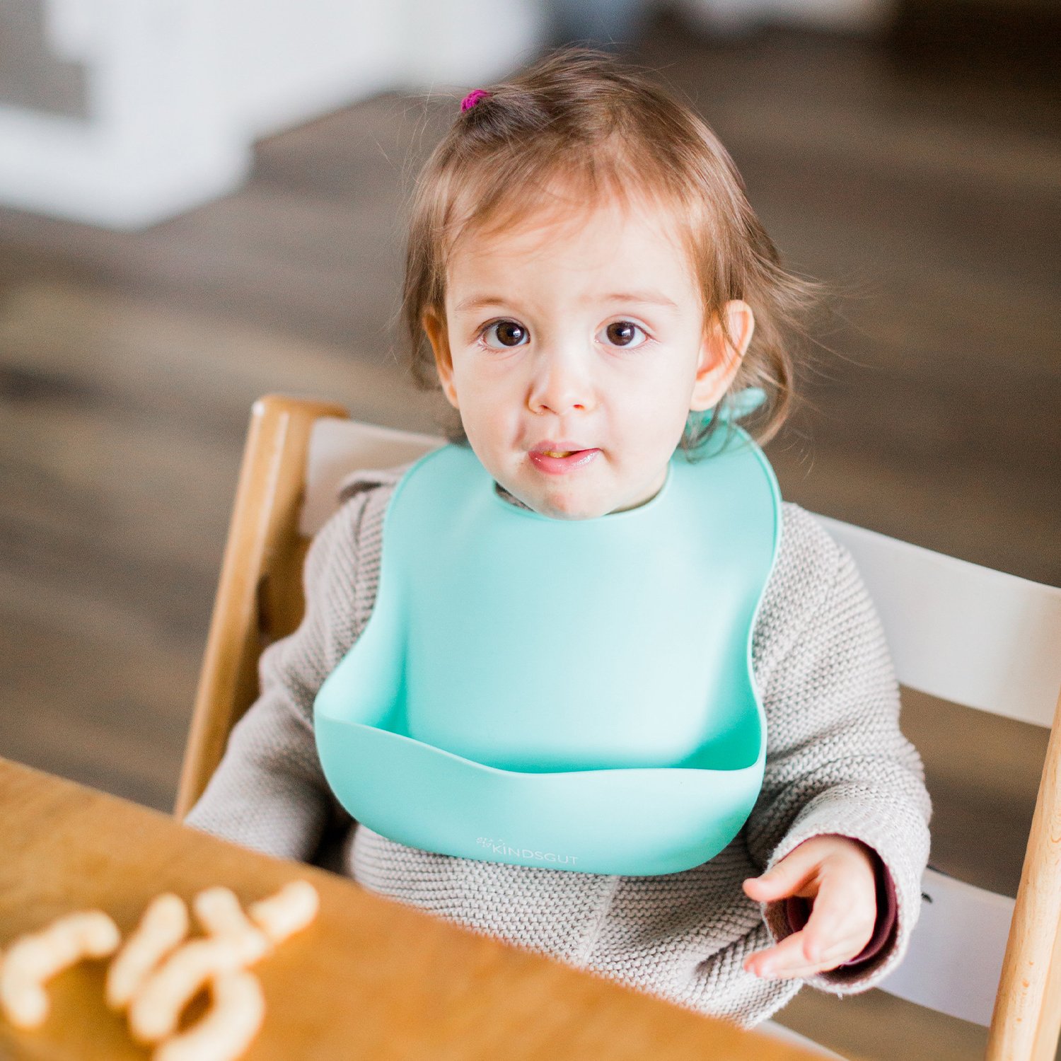 Silicone baby bib KINDSGUT Blue