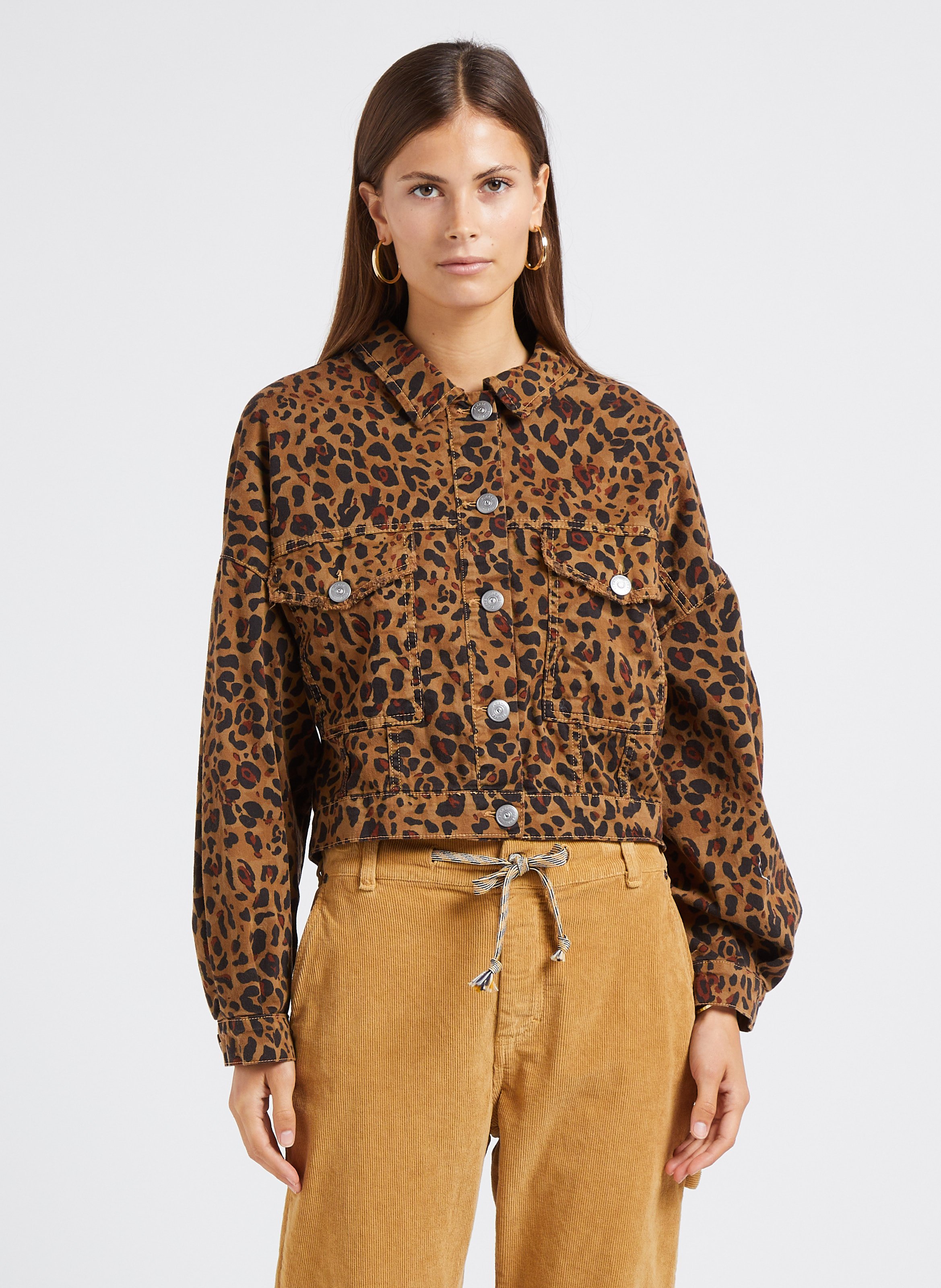 Leopard print jacket cotton on sale on