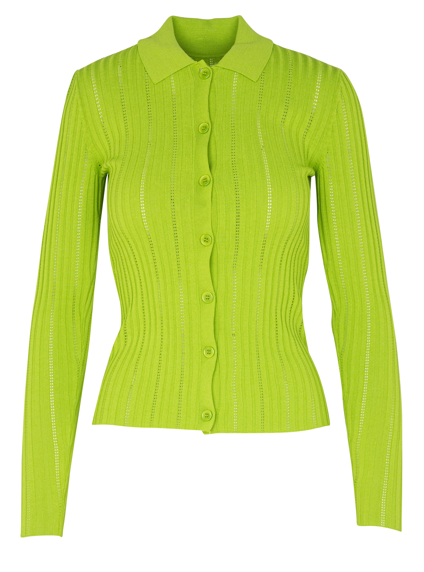 Eng anliegendes Top mit klassischem Kragen SAMSOE SAMSOE Grun