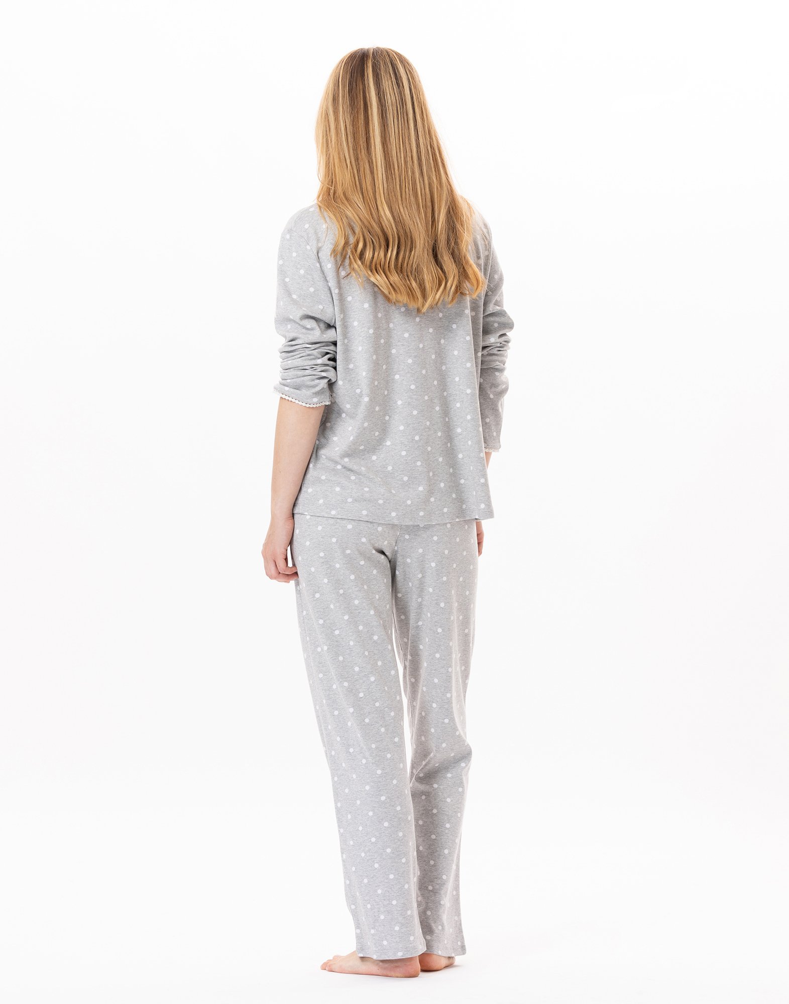 Buttoned cotton pajamas LE CHAT Grey