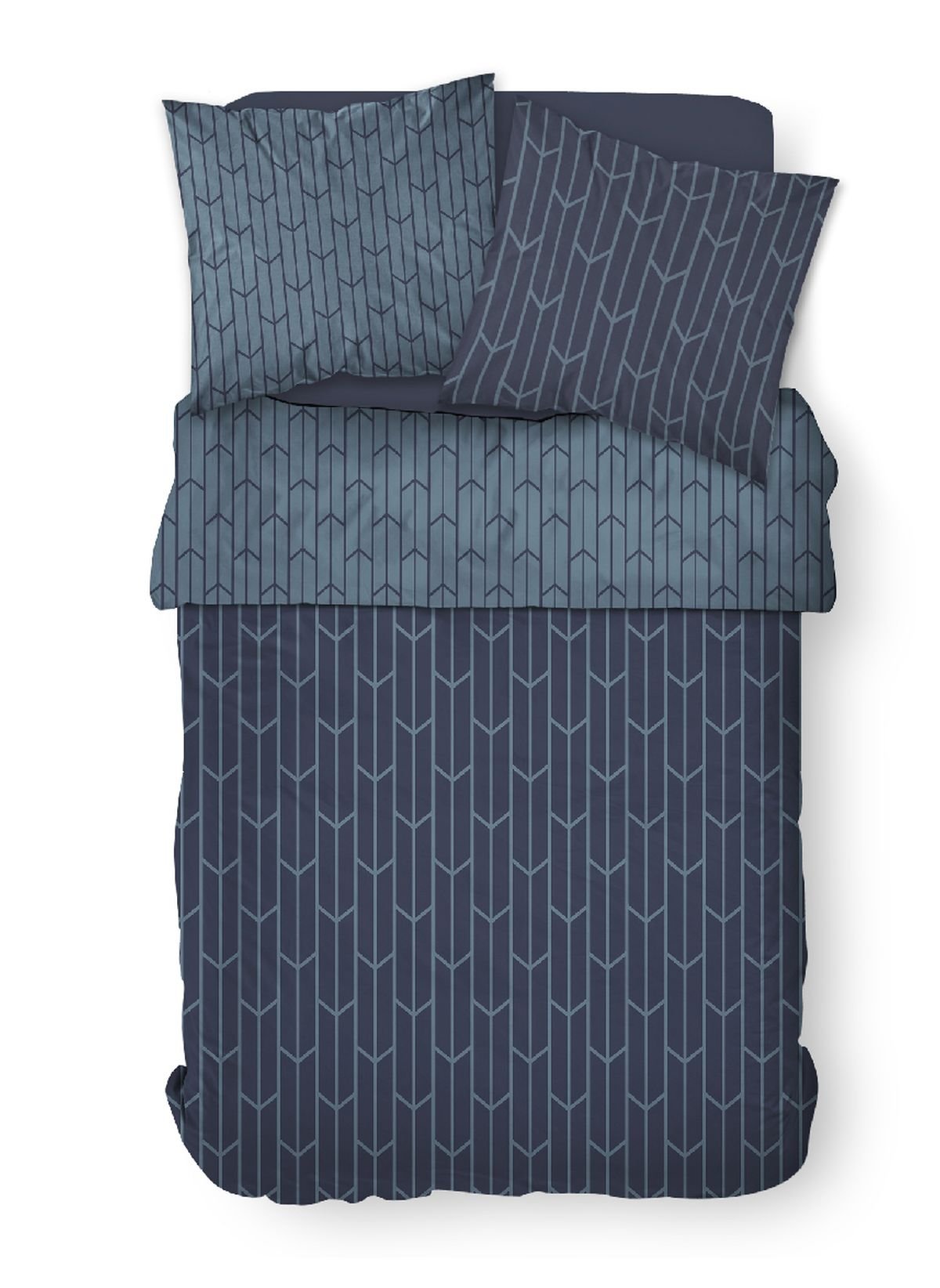 Printed cotton bedding set TODAY LINGE DE MAISON Blue