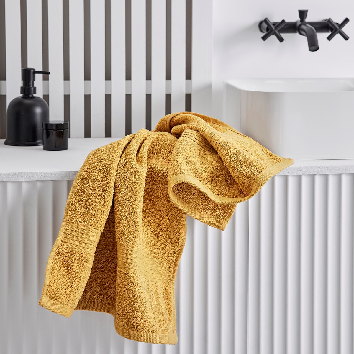 Solid color cotton bath towel TODAY LINGE DE MAISON Yellow