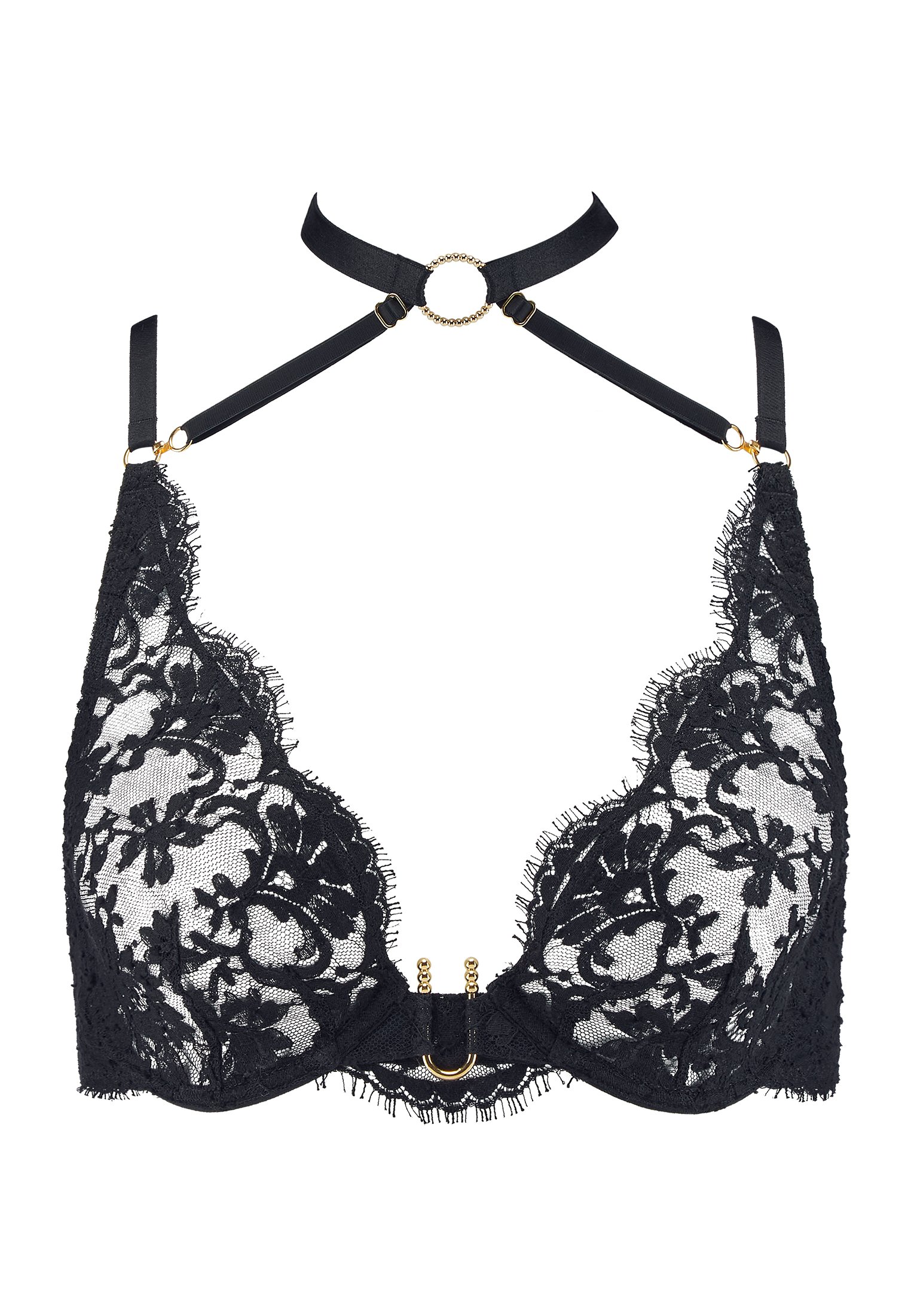 A la Folie kohl black underwired triangle bra AUBADE Black