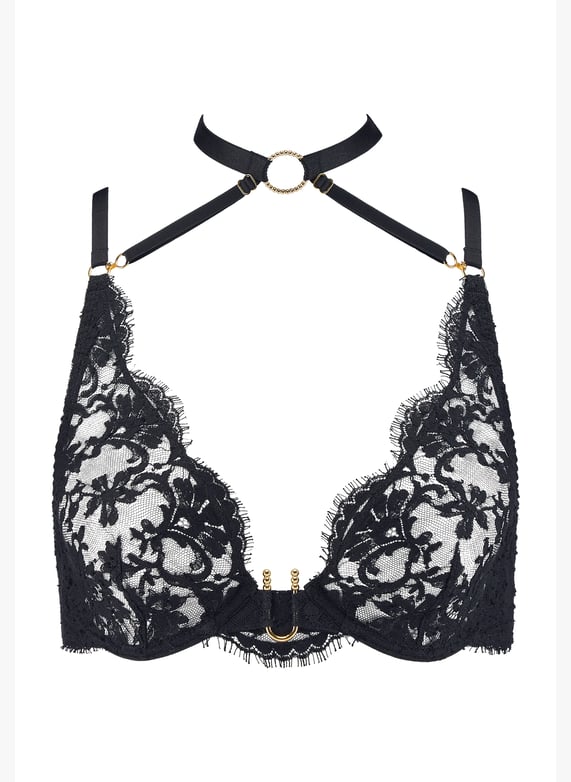 A la Folie kohl black underwired triangle bra | Black by AUBADE A la Folie kohl black underwired triangle bra Black