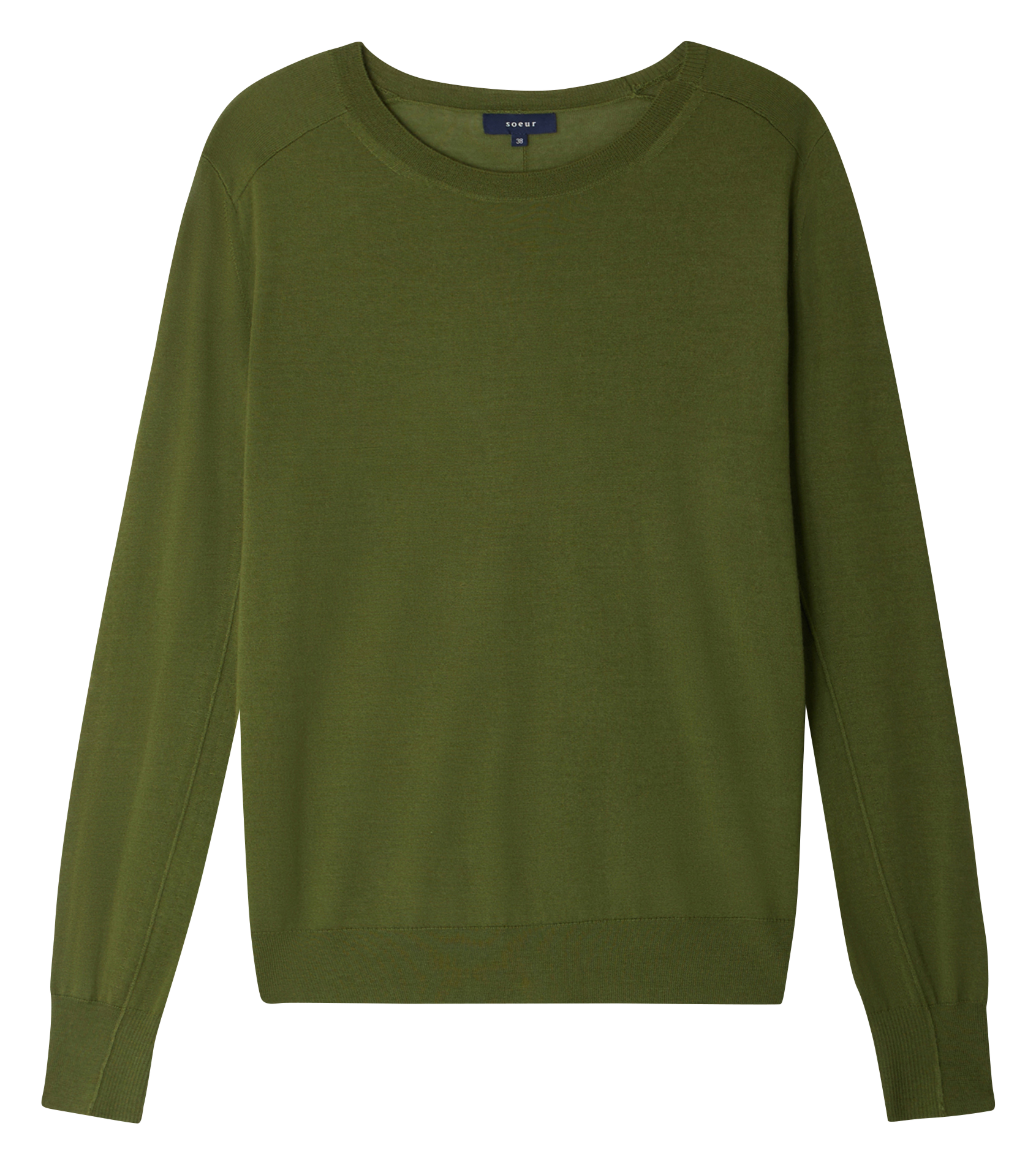 Abidjan wool round-neck sweater SOEUR Green