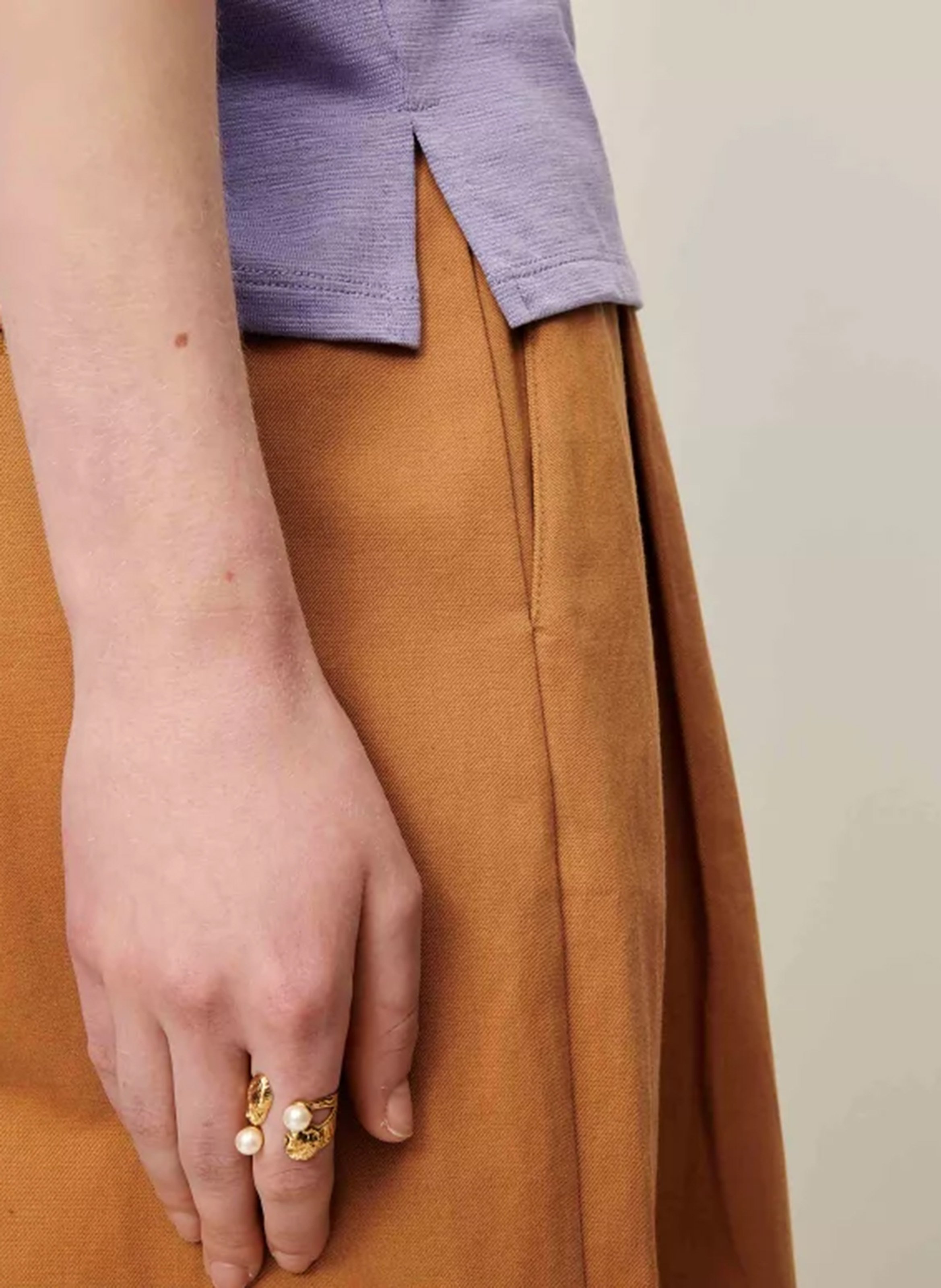 Ring van gerecycled messing SESSUN Goudkleurig