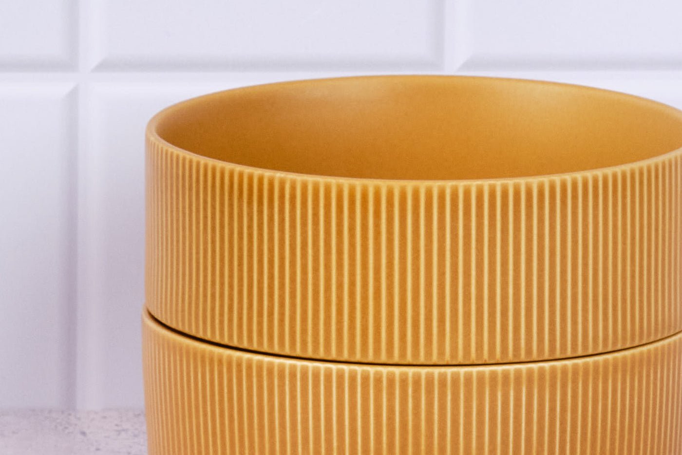 Scandi bowl ø16.5cm - 4 pieces - ochre BJORN Yellow