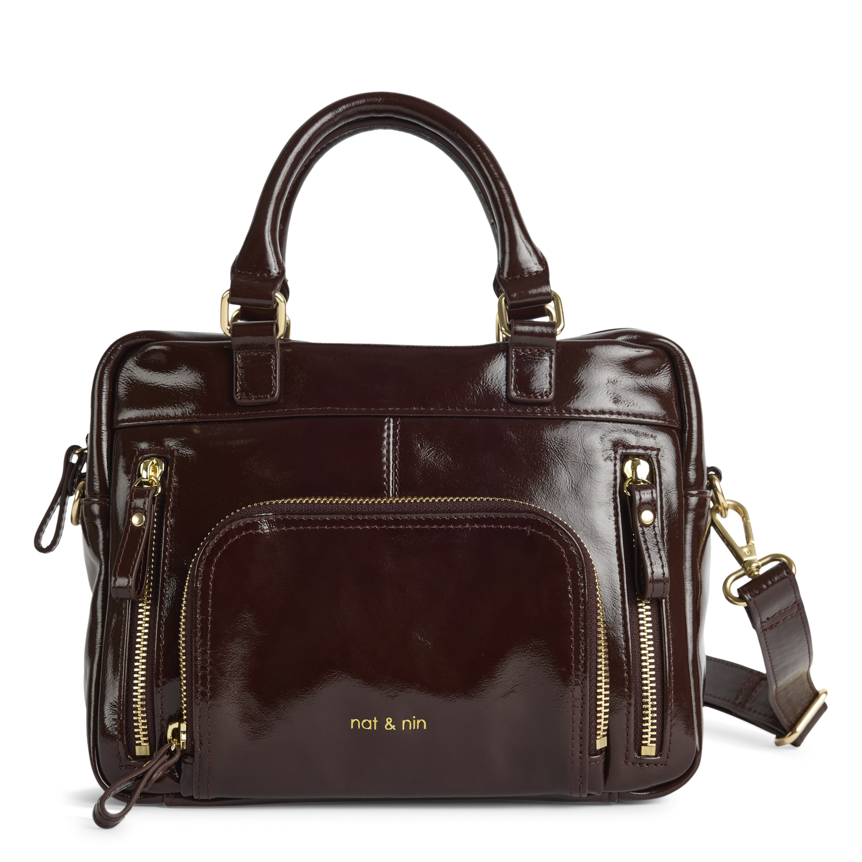 Sac à main multipoches en cuir NAT & NIN