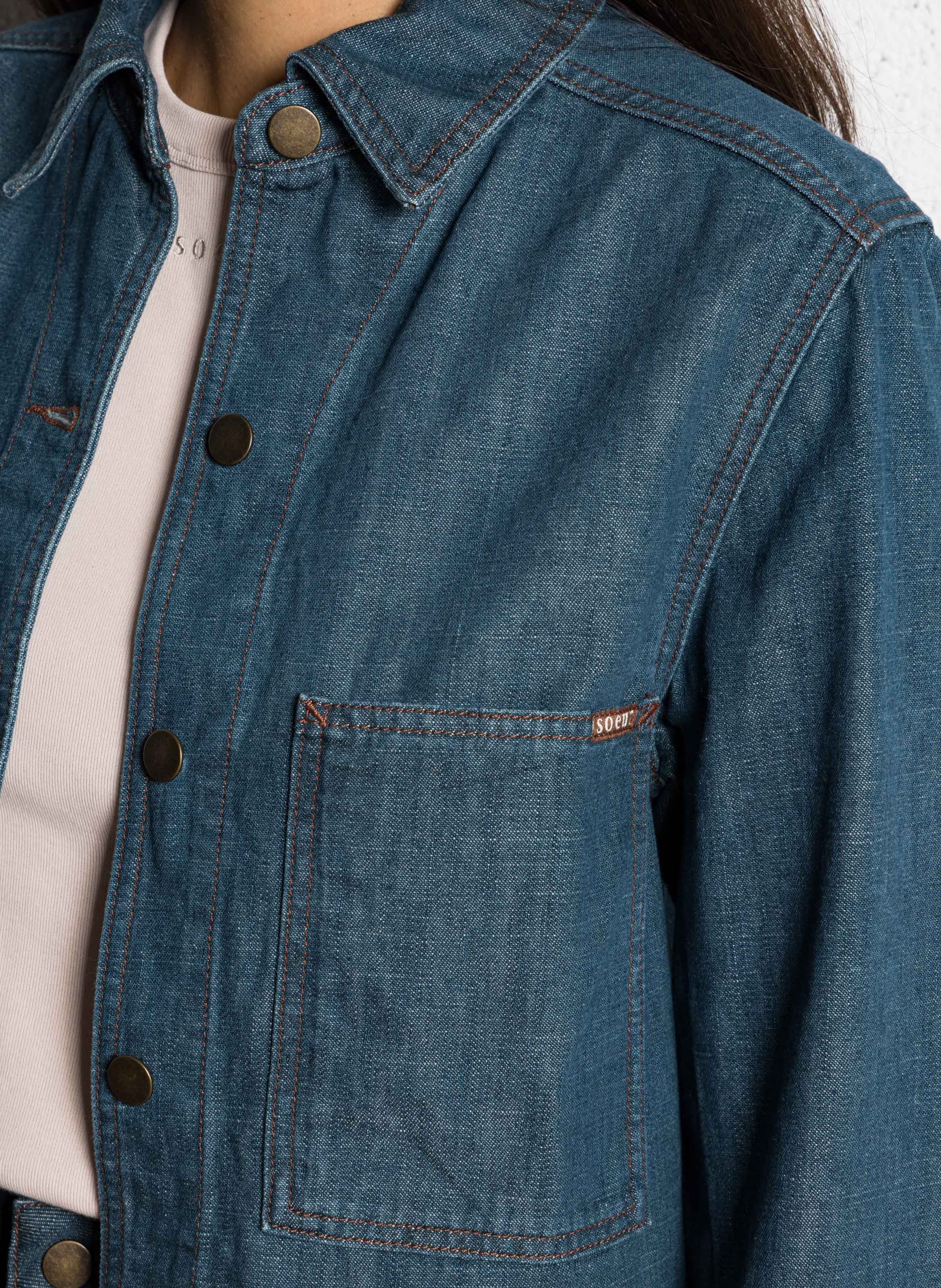 Baumwoll-Bluse SOEUR Blau