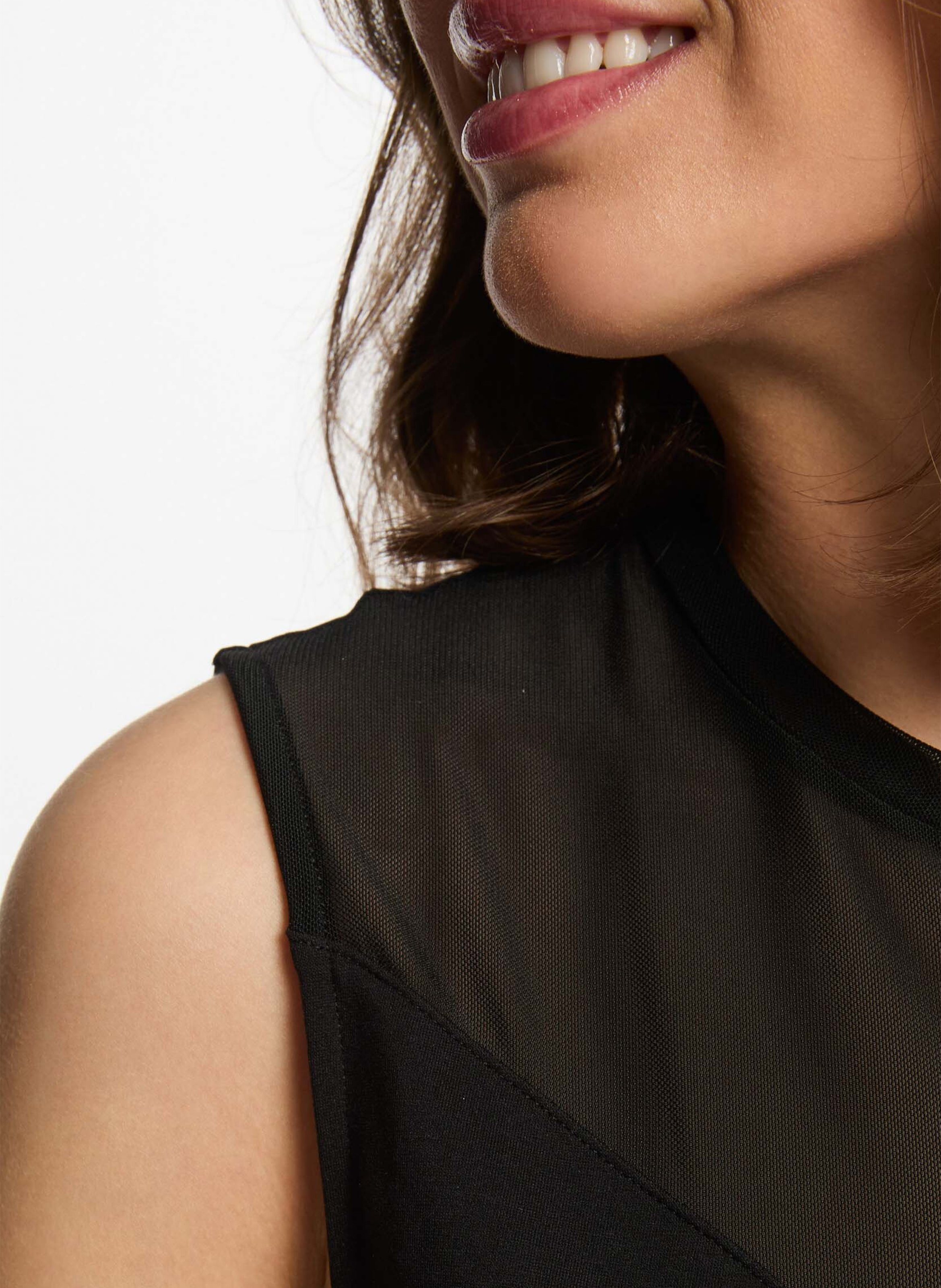 Aansluitende top met ronde hals MORGAN Zwart