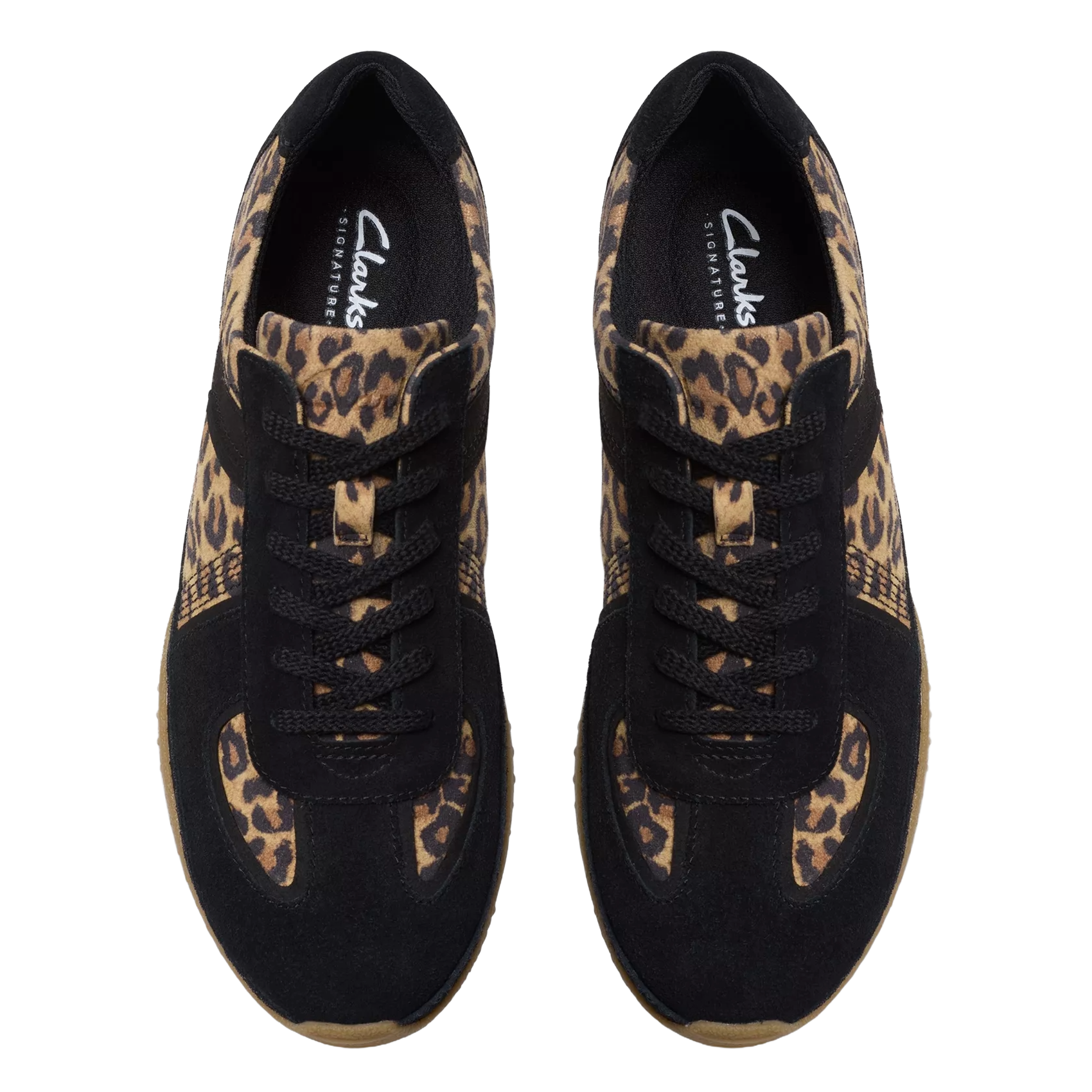 Baskets basses en cuir CLARKS Noir