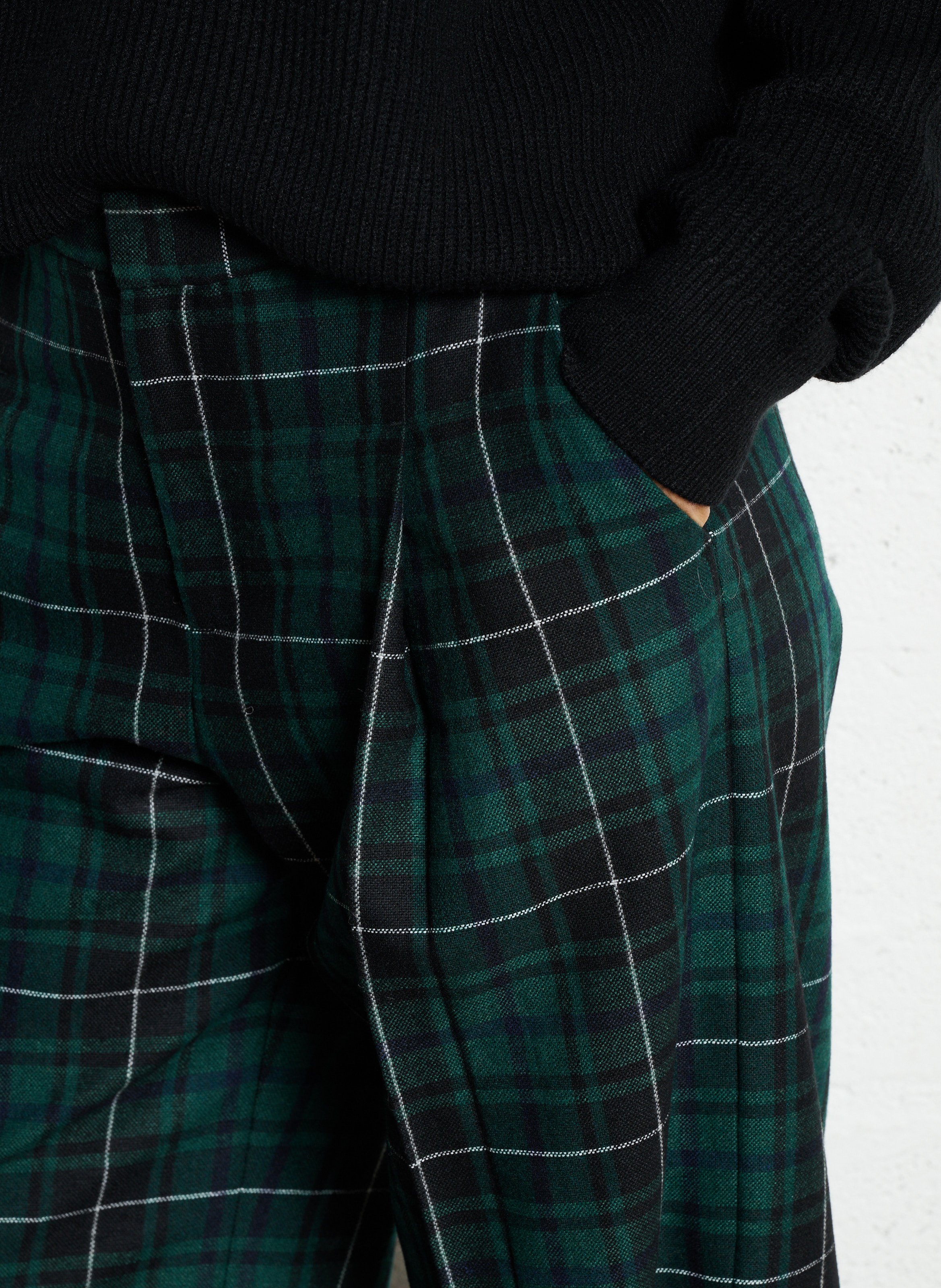 Azawood high-waisted wide-leg trousers IKKS Green