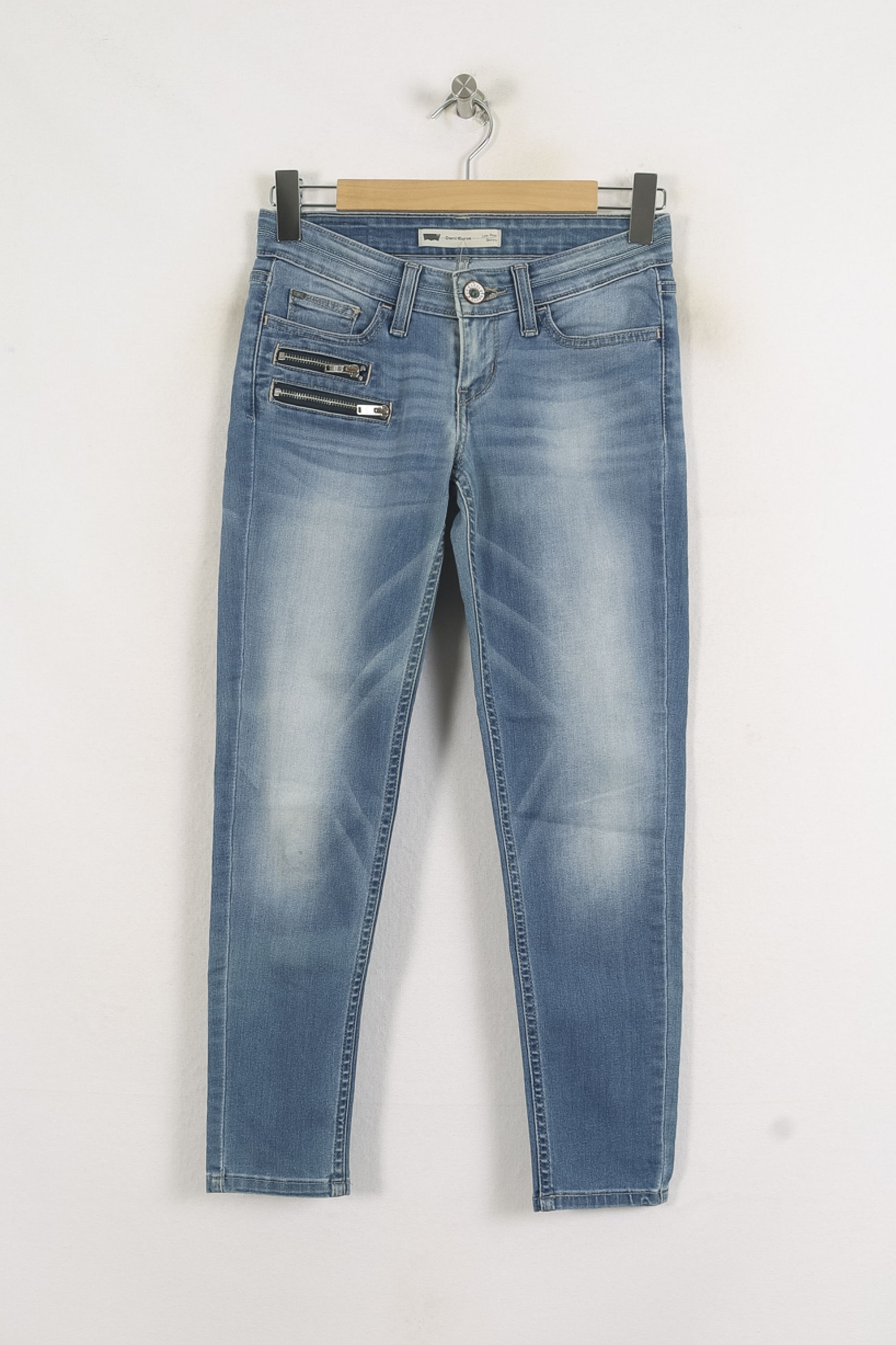 Cropped slim jeans with studs LEVI'S - Seconde main Blue