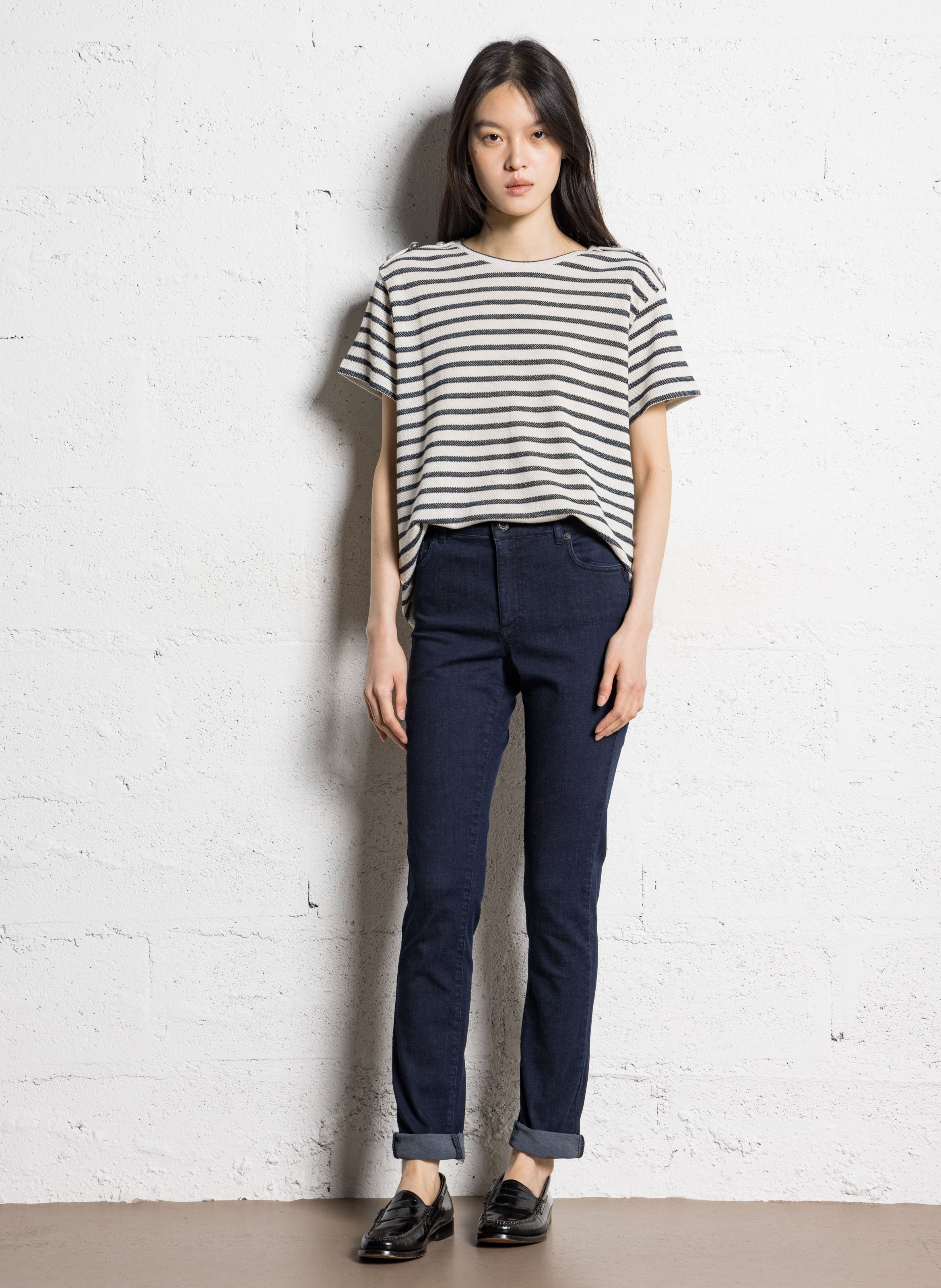 Skinny jeans - katoenblend IKKS Blauw