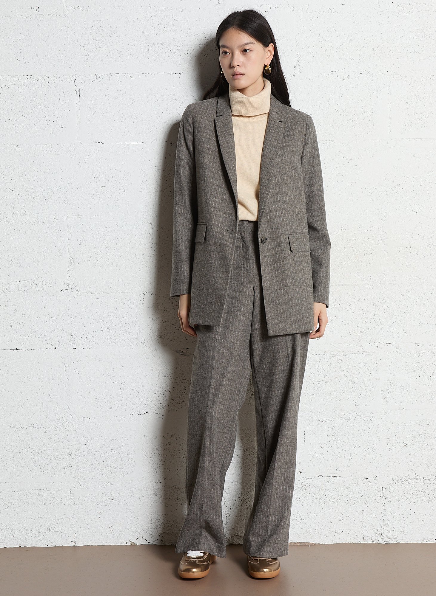 Baskets basses en cuir métallisé 0'105 Doré