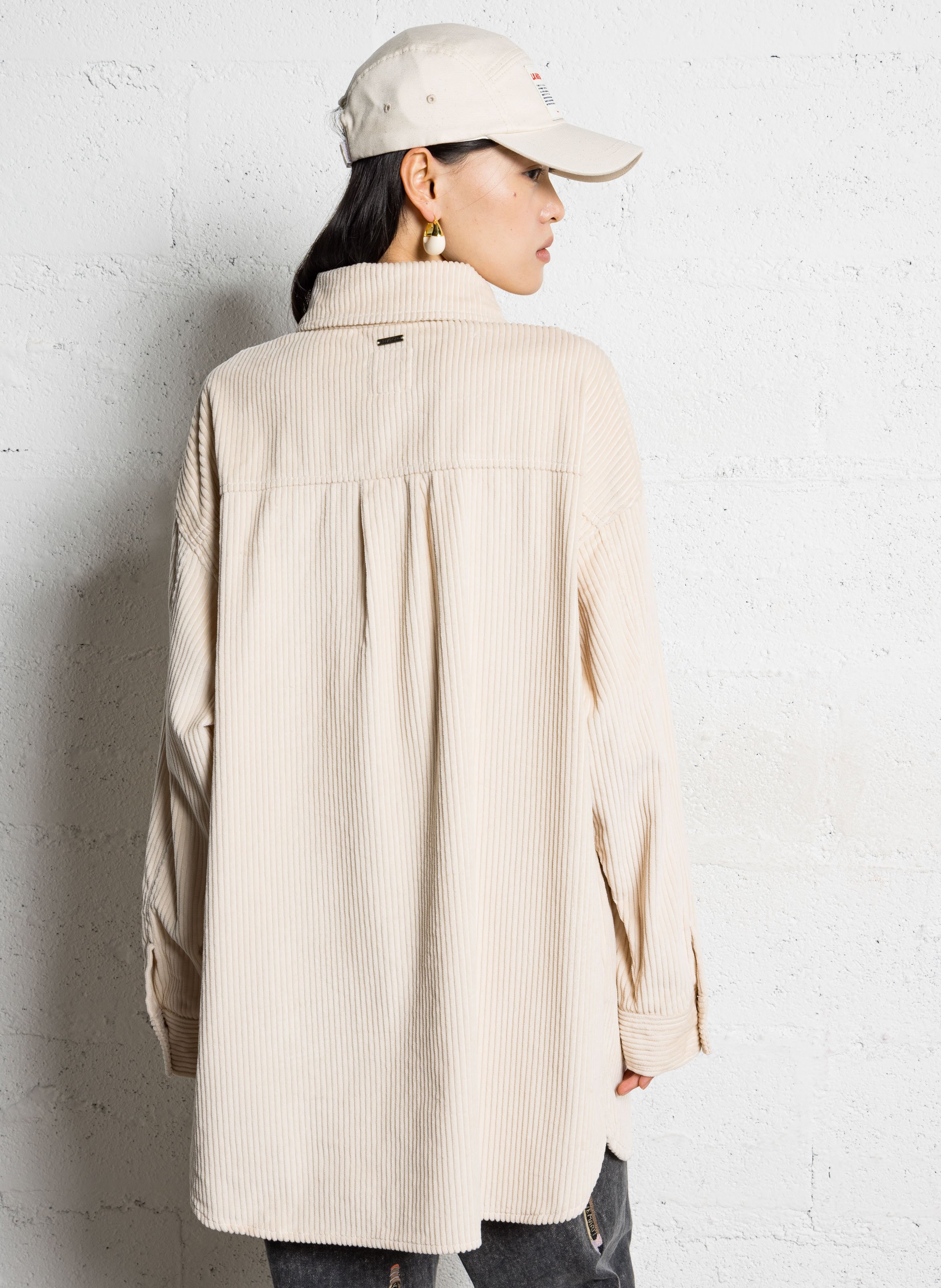 Robe courte col chemise en coton BILLABONG Blanc