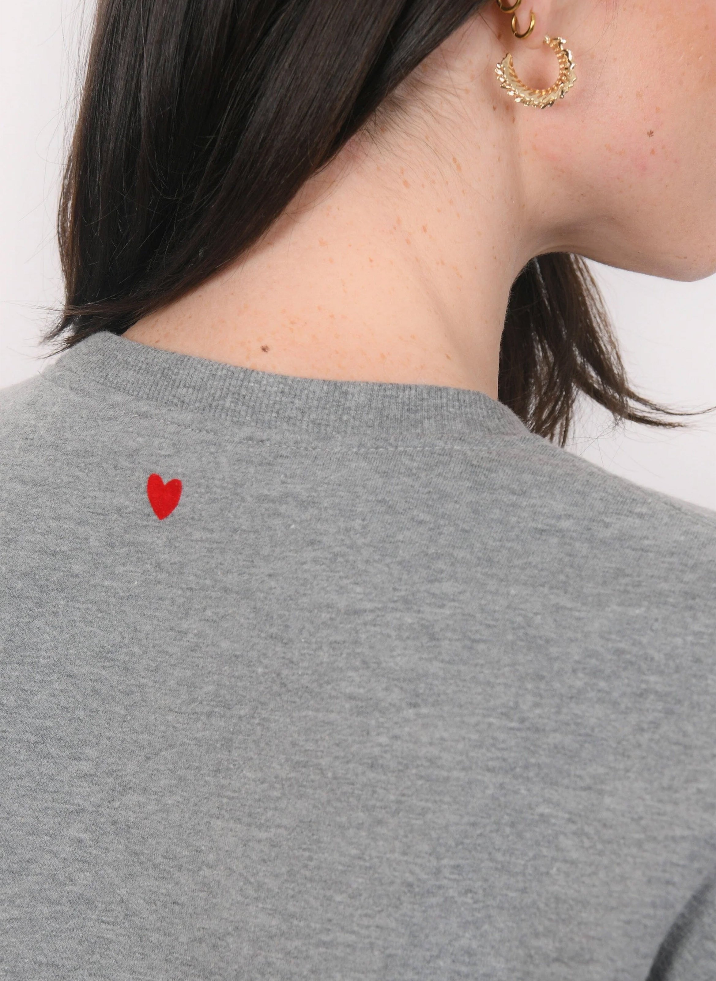 Sweat droit avec superposition chemise KOOKAI Gris