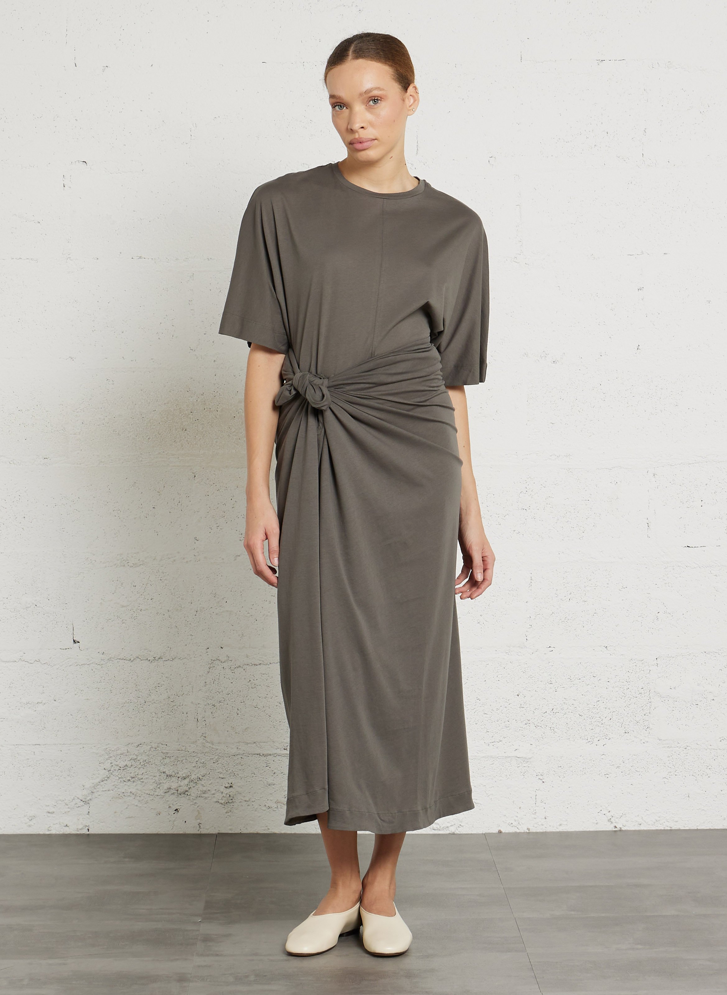 Ruimvallend T-shirt van biokatoen met ronde hals SOEUR Blauw