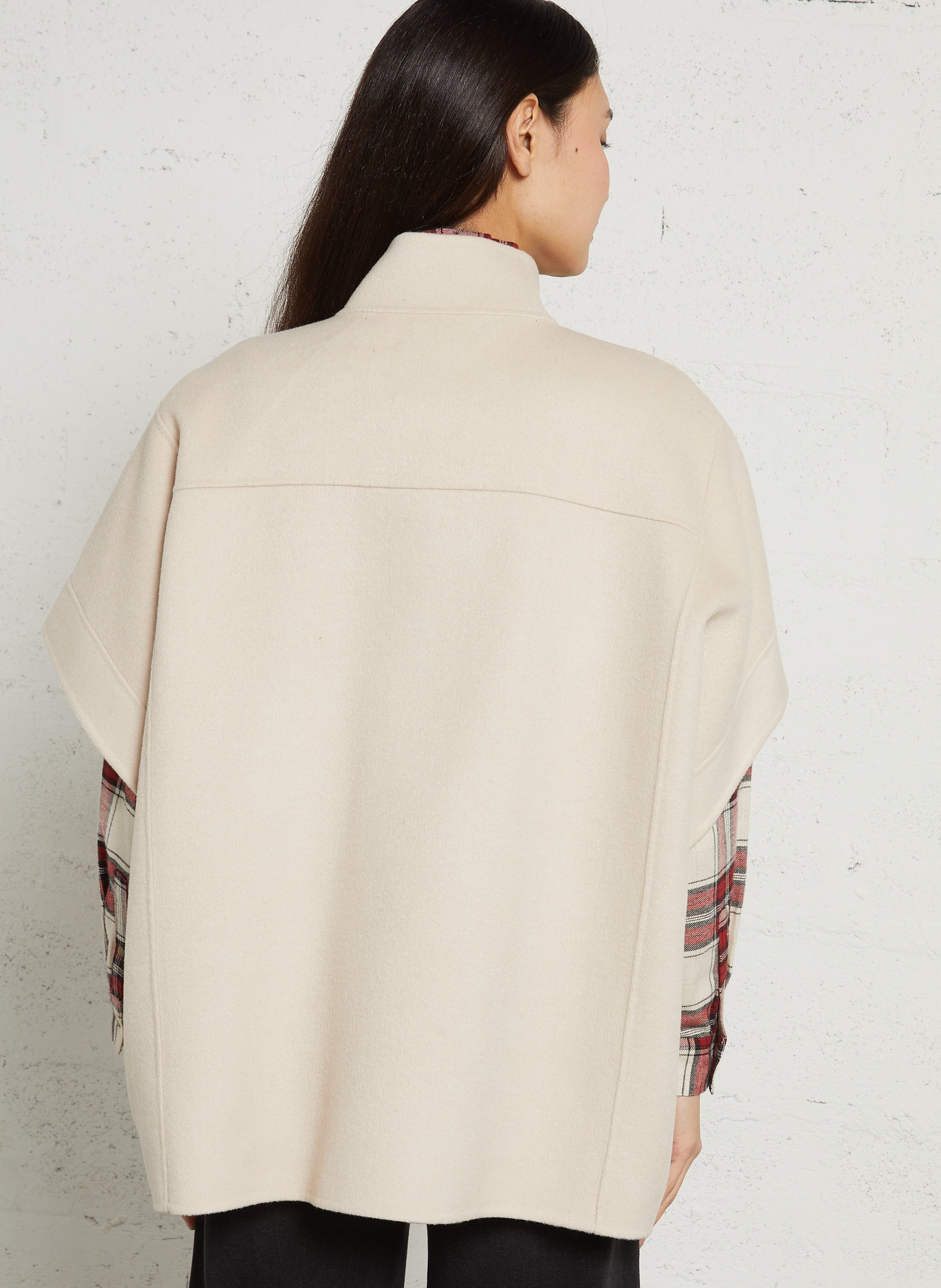 Veste col montant en laine mélangée MAISON 123 Blanc