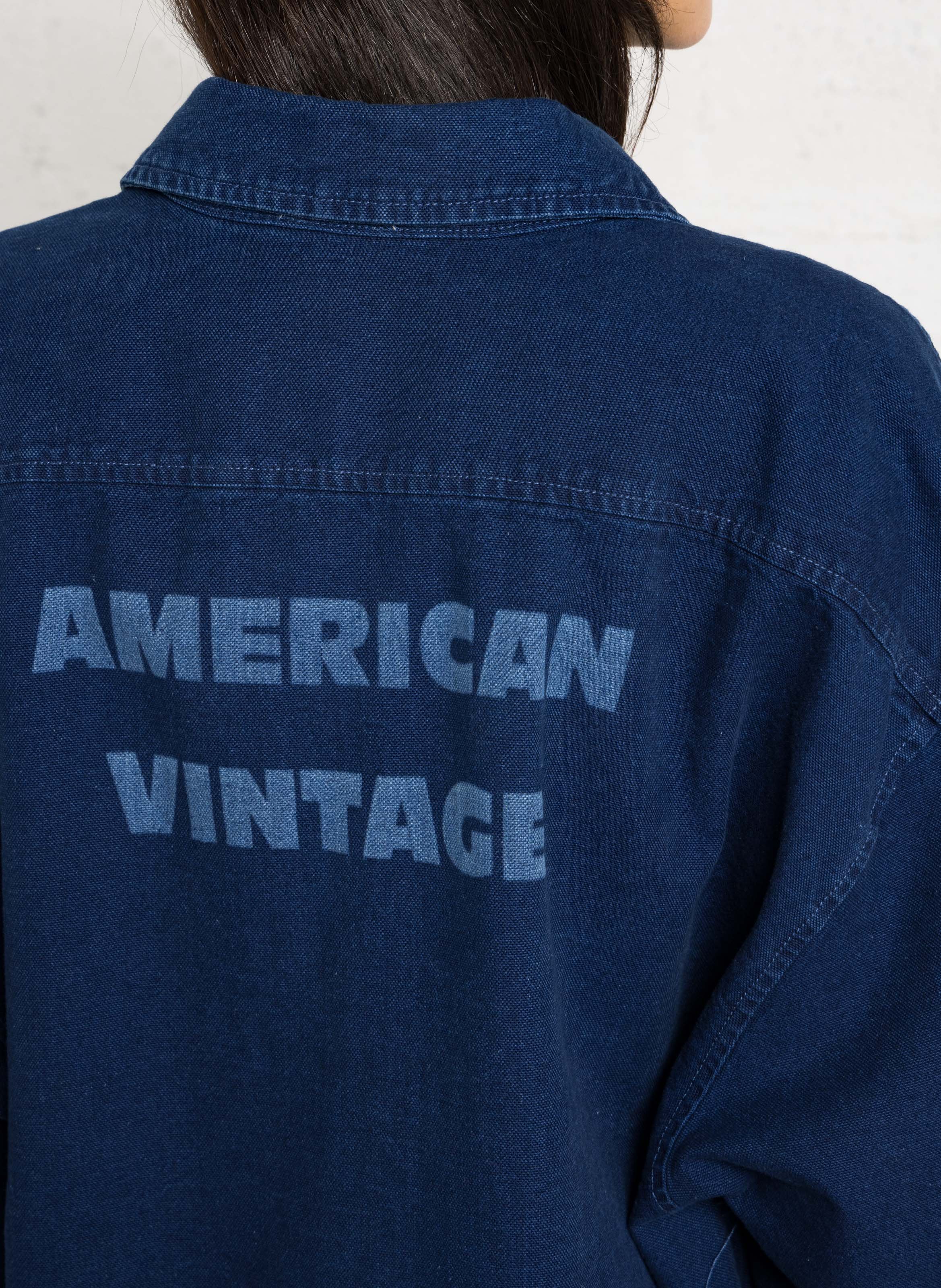 Chemise oversize boutonnée en denim AMERICAN VINTAGE Bleu