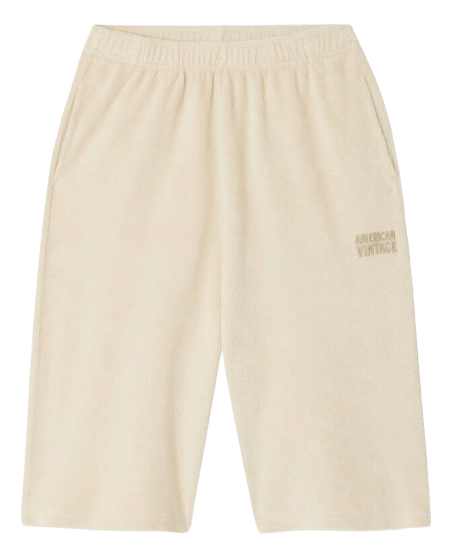 Straight organic cotton and recycled cotton shorts AMERICAN VINTAGE Beige