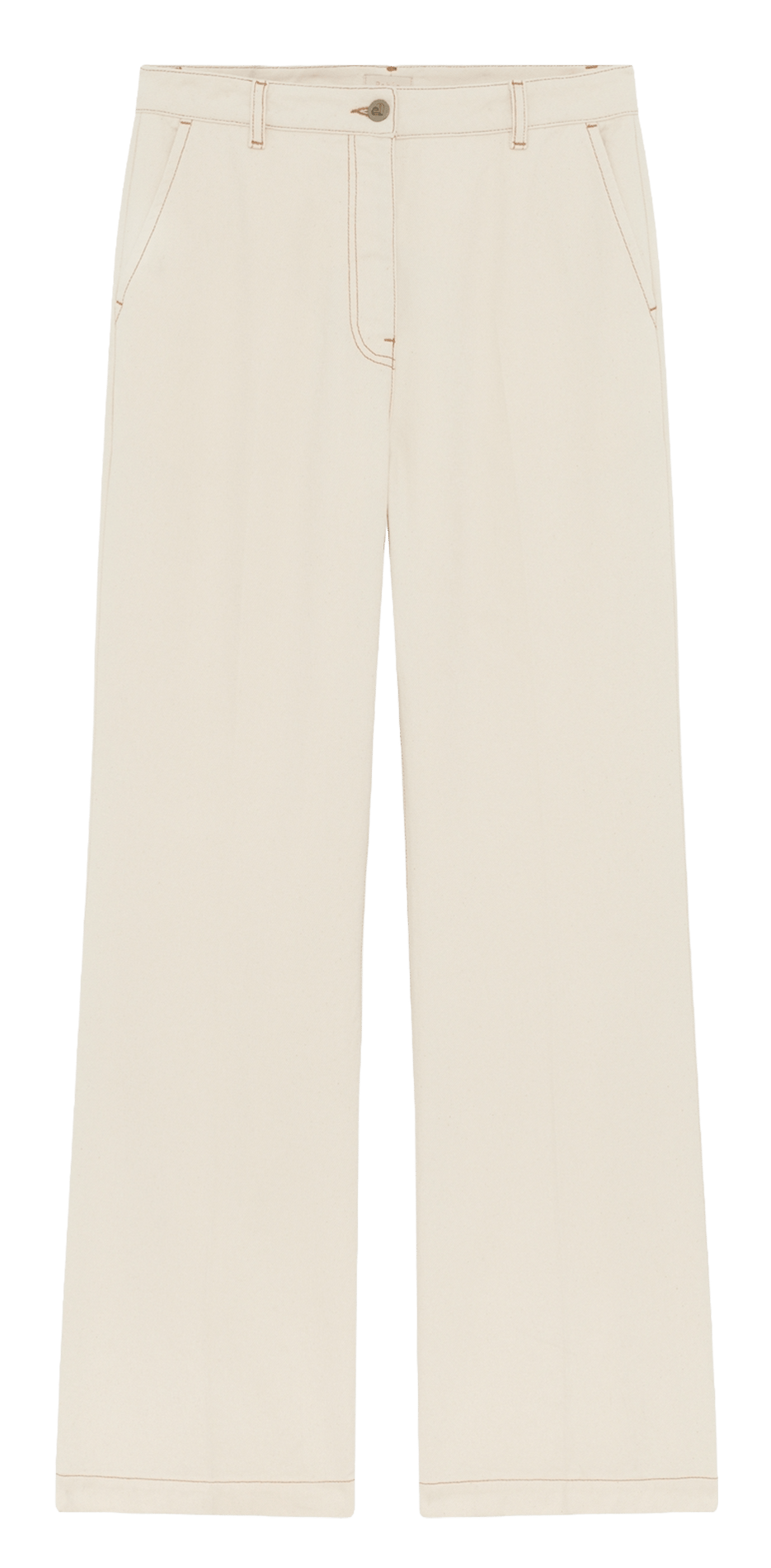 Jean droit en coton PABLO Beige