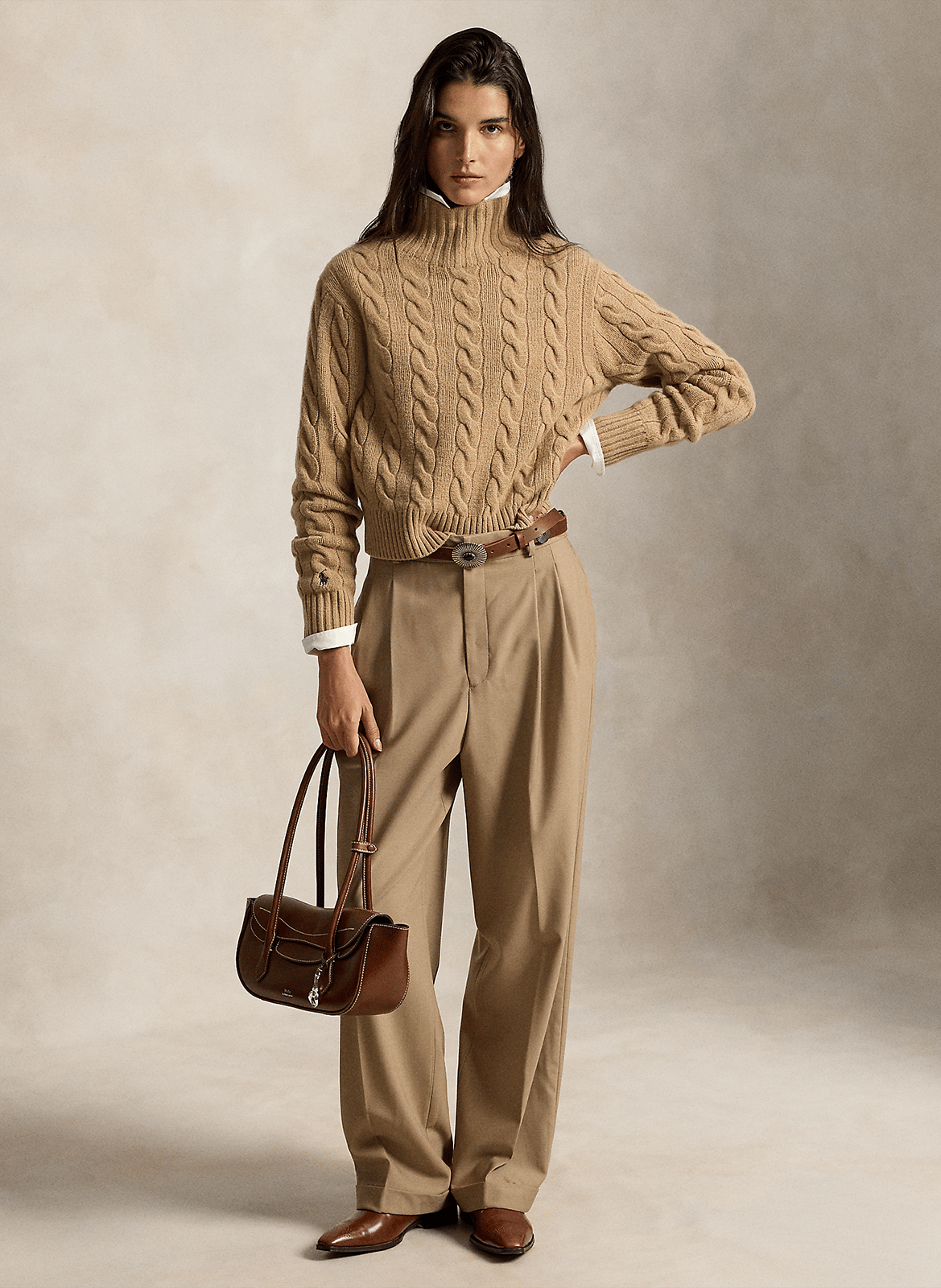 Trui met opstaande kraag | wolblend POLO RALPH LAUREN Beige