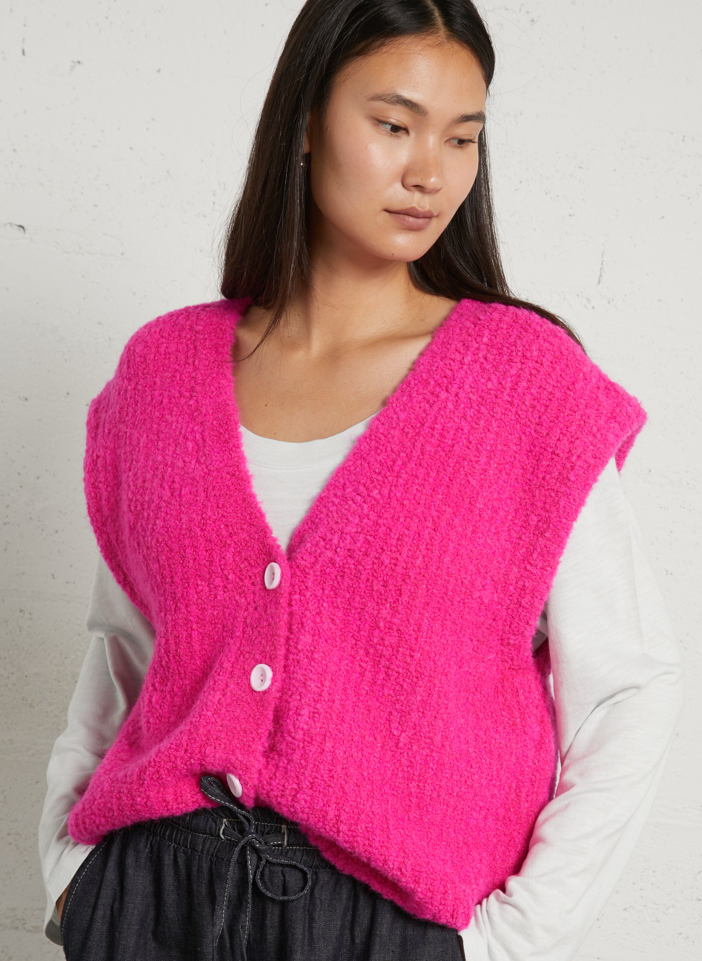 Loose-fit cardigan AMERICAN VINTAGE Pink